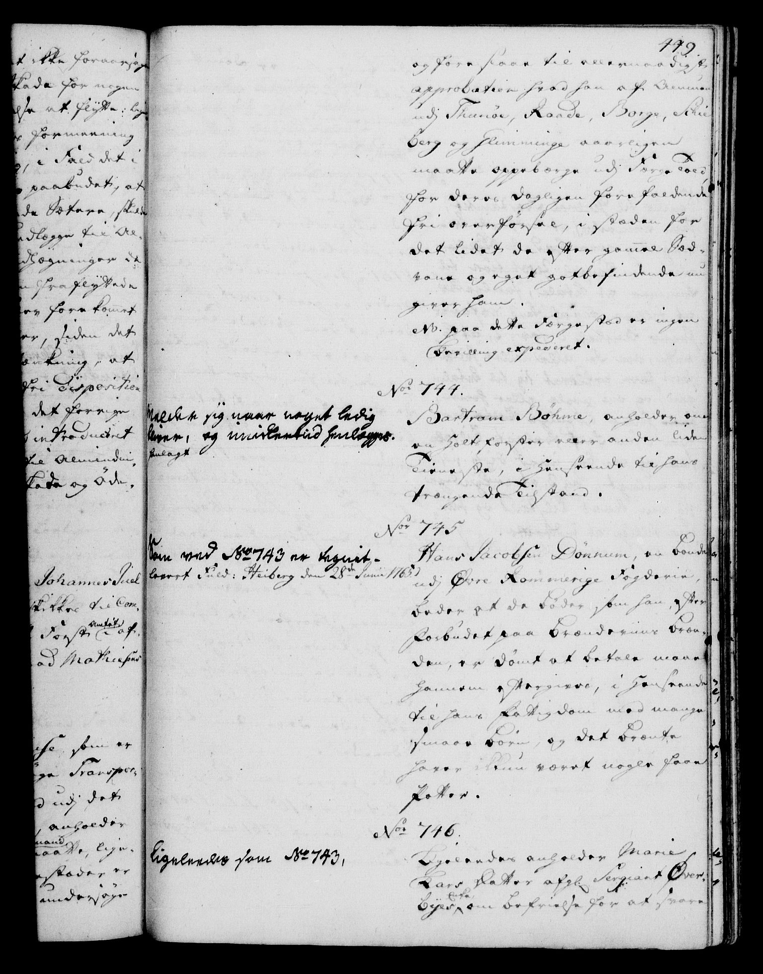 Rentekammeret, Kammerkanselliet, AV/RA-EA-3111/G/Gh/Gha/L0035: Norsk ekstraktmemorialprotokoll (merket RK 53.80), 1759-1771, s. 449