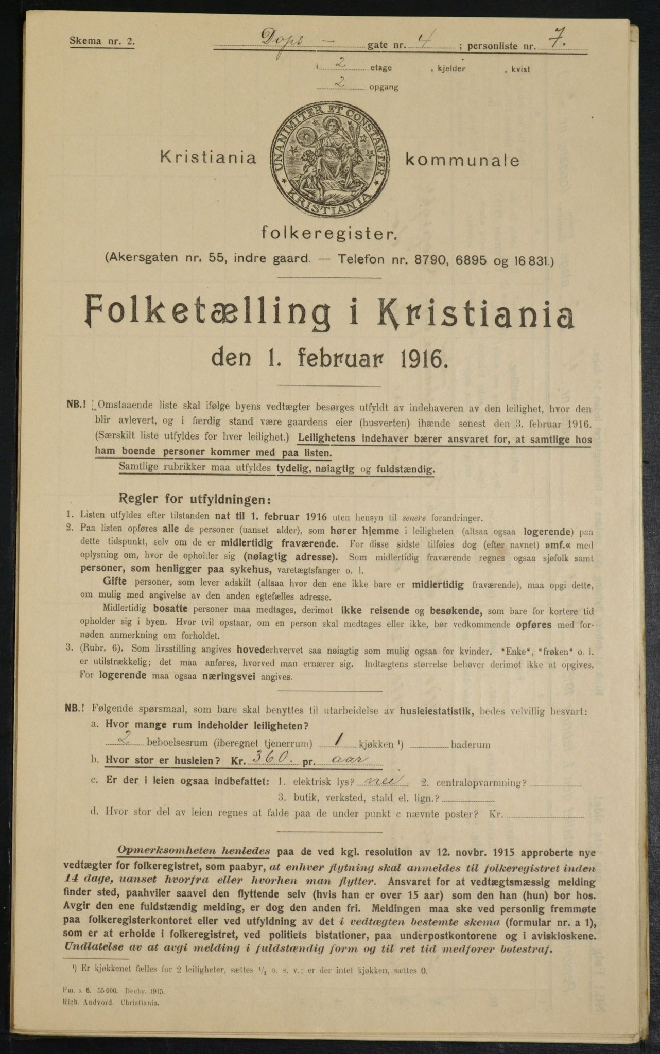 OBA, Kommunal folketelling 1.2.1916 for Kristiania, 1916, s. 15941