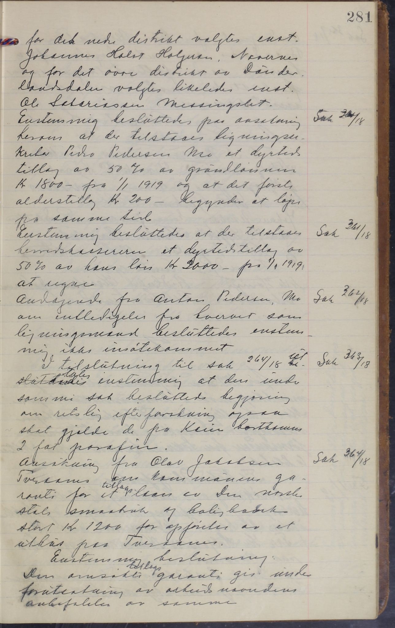 Mo kommune. Formannskapet, AIN/K-18031.150/A/Aa/L0006: Møtebok, 1915-1919