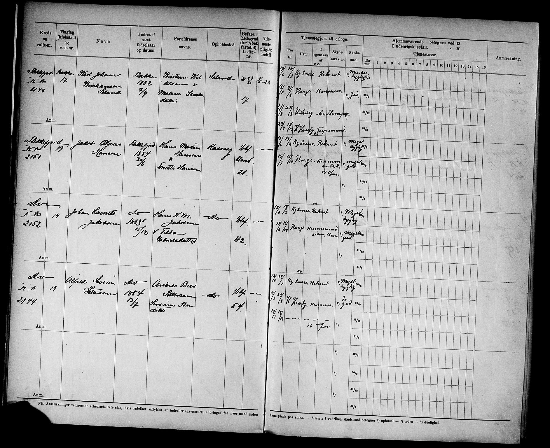 Kristiansand mønstringskrets, AV/SAK-2031-0015/F/Fd/L0008: Rulle sjøvernepliktige, C-8, 1906, s. 18