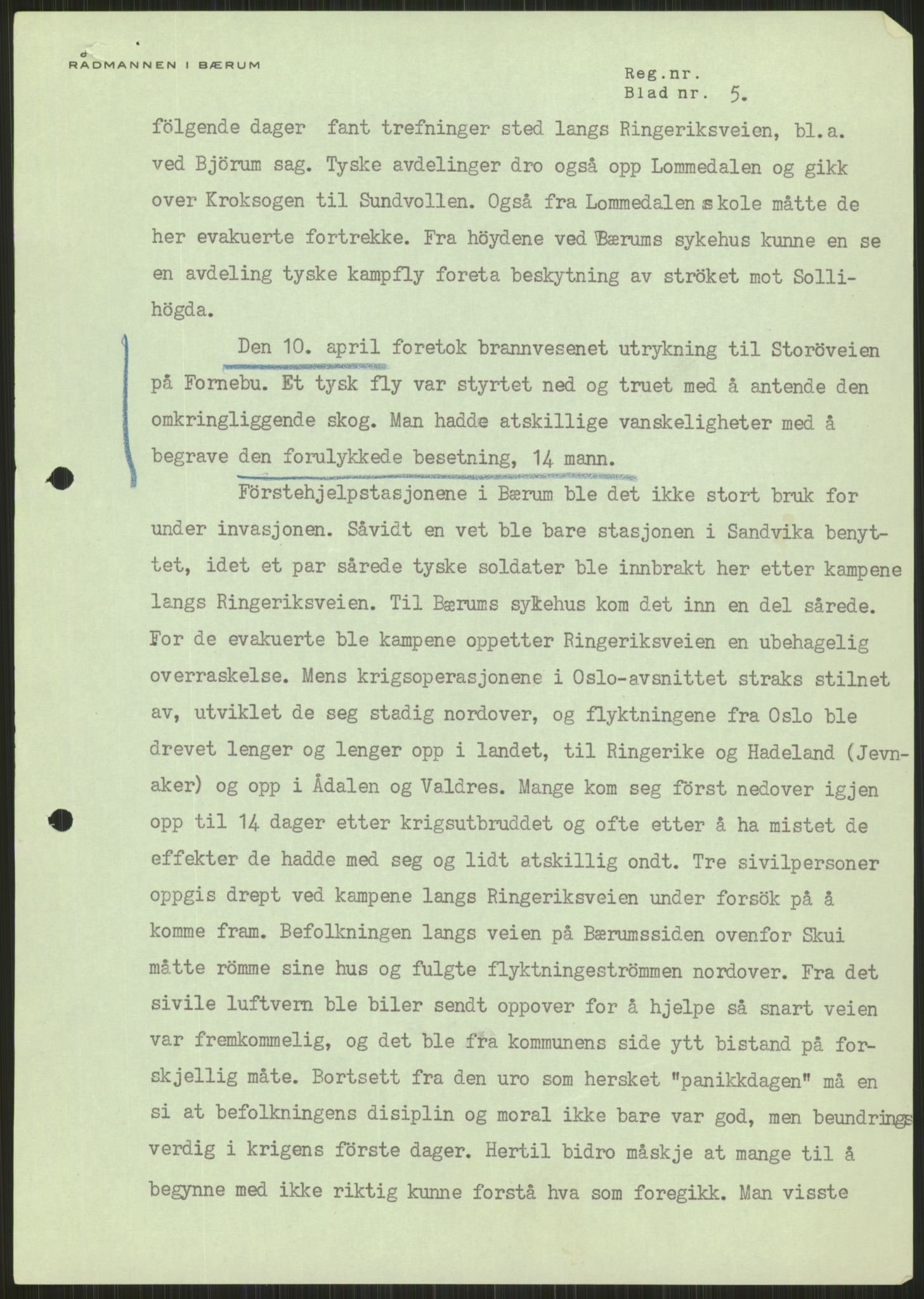 Forsvaret, Forsvarets krigshistoriske avdeling, AV/RA-RAFA-2017/Y/Ya/L0013: II-C-11-31 - Fylkesmenn.  Rapporter om krigsbegivenhetene 1940., 1940, s. 686