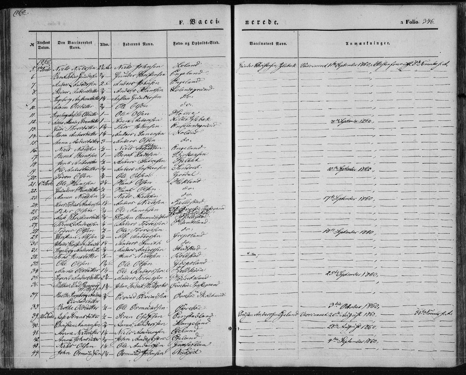 Vennesla sokneprestkontor, AV/SAK-1111-0045/Fa/Fac/L0007: Ministerialbok nr. A 7, 1855-1873, s. 346