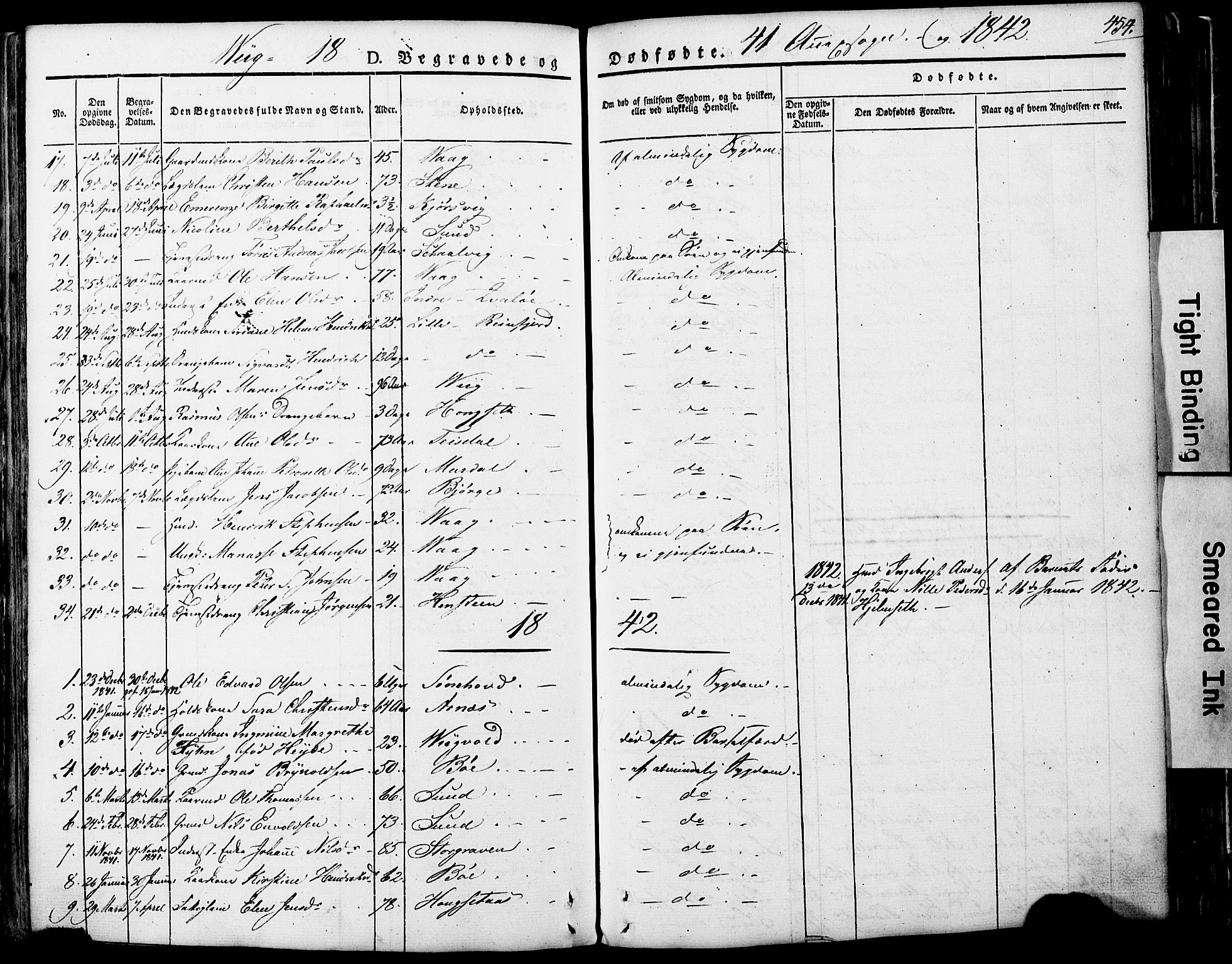 Ministerialprotokoller, klokkerbøker og fødselsregistre - Nordland, AV/SAT-A-1459/812/L0176: Ministerialbok nr. 812A05, 1834-1874, s. 454