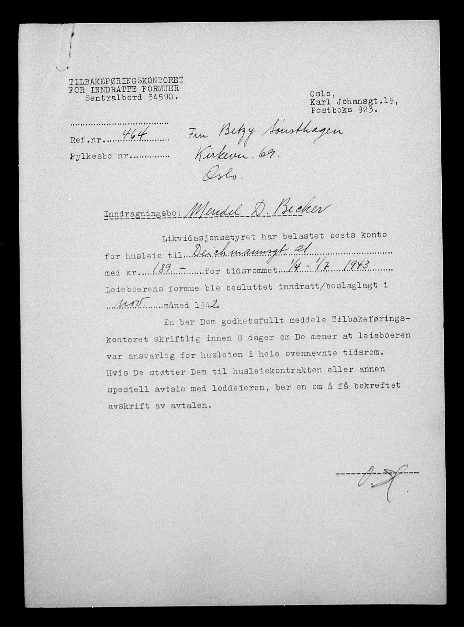 Justisdepartementet, Tilbakeføringskontoret for inndratte formuer, AV/RA-S-1564/H/Hc/Hcc/L0919: --, 1945-1947, s. 339