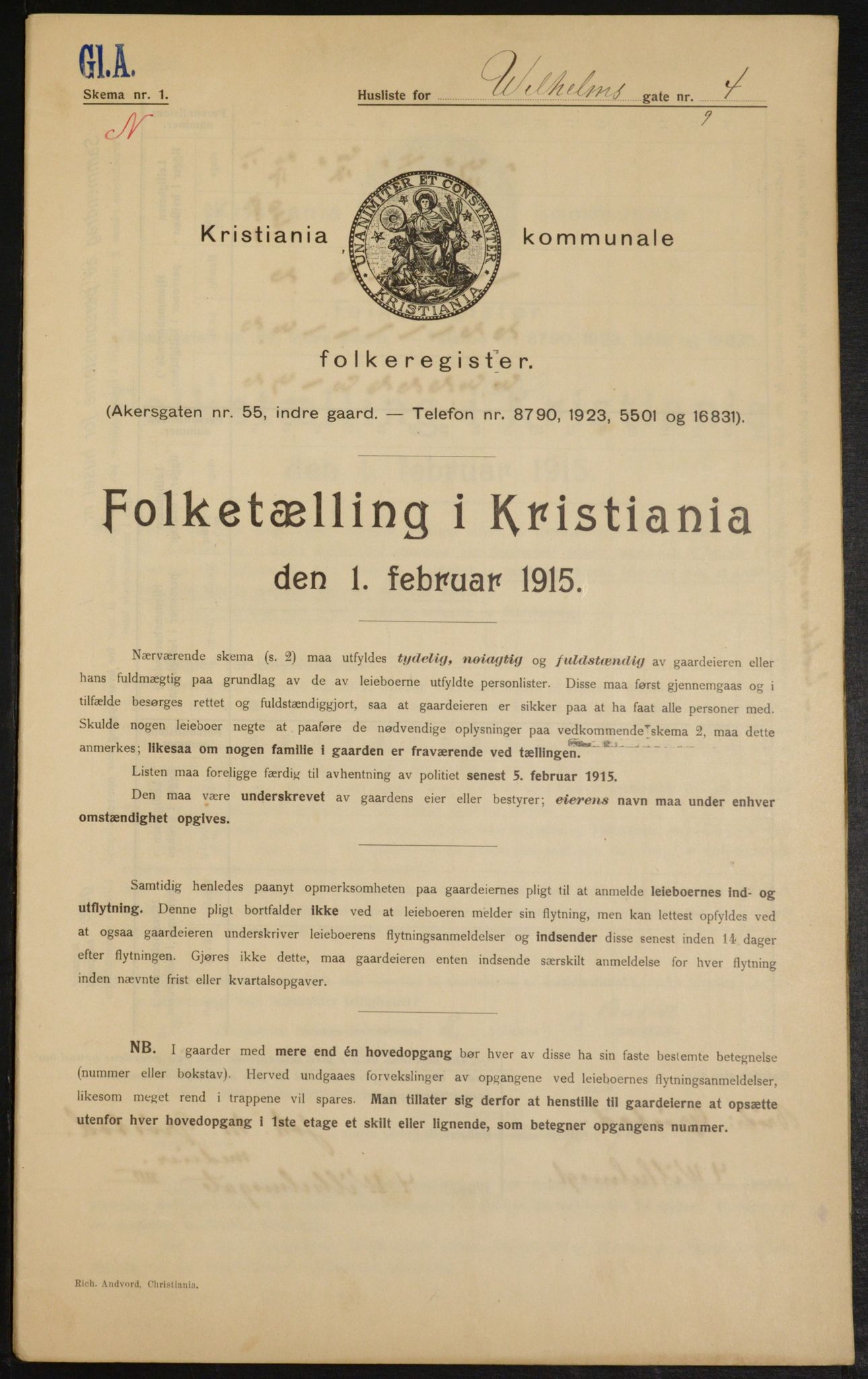 OBA, Kommunal folketelling 1.2.1915 for Kristiania, 1915, s. 128769