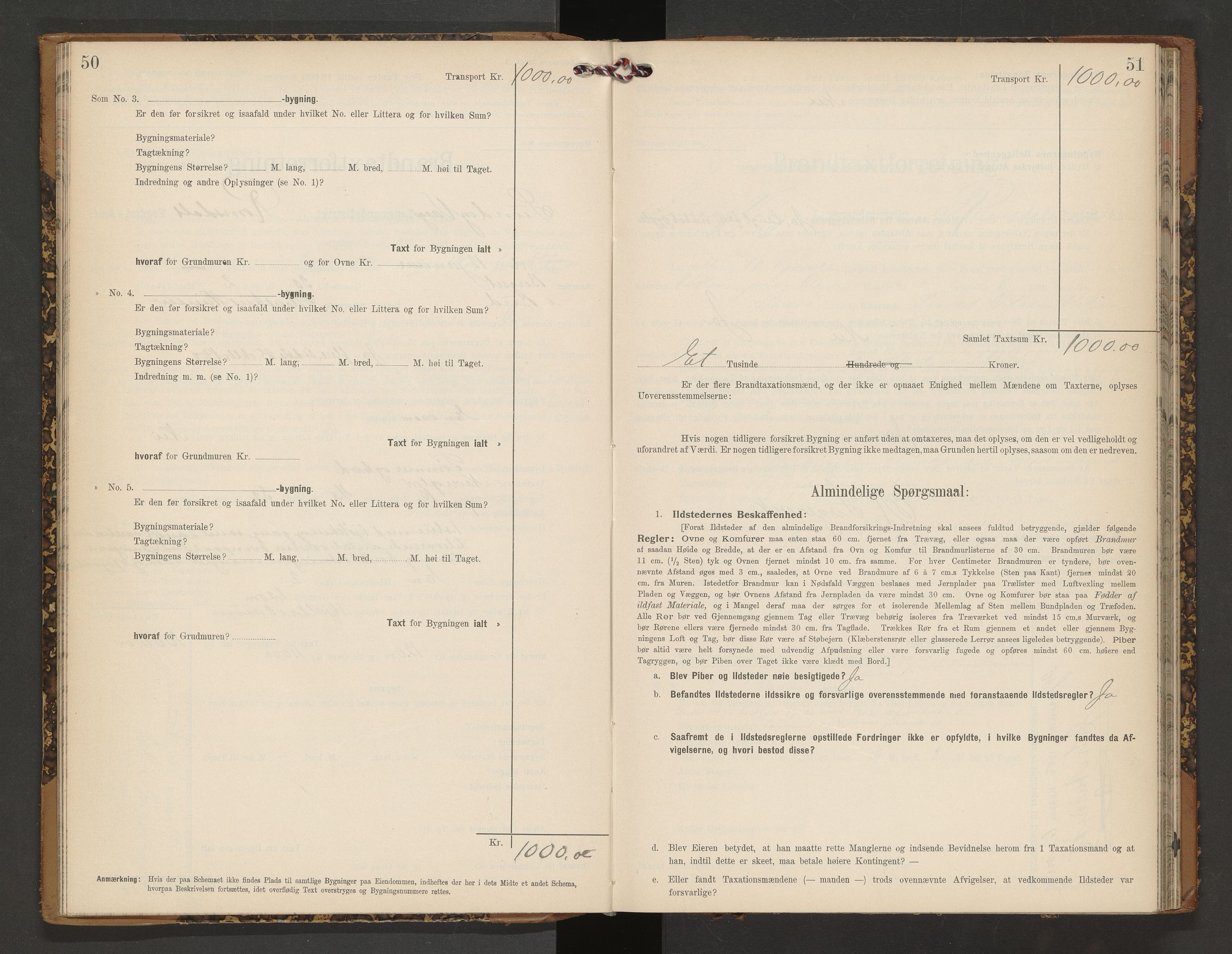 Norges Brannkasse Vågøy og Sund, AV/SAT-A-5504/Fb/L0002: Branntakstprotokoll, 1904-1913, s. 50-51