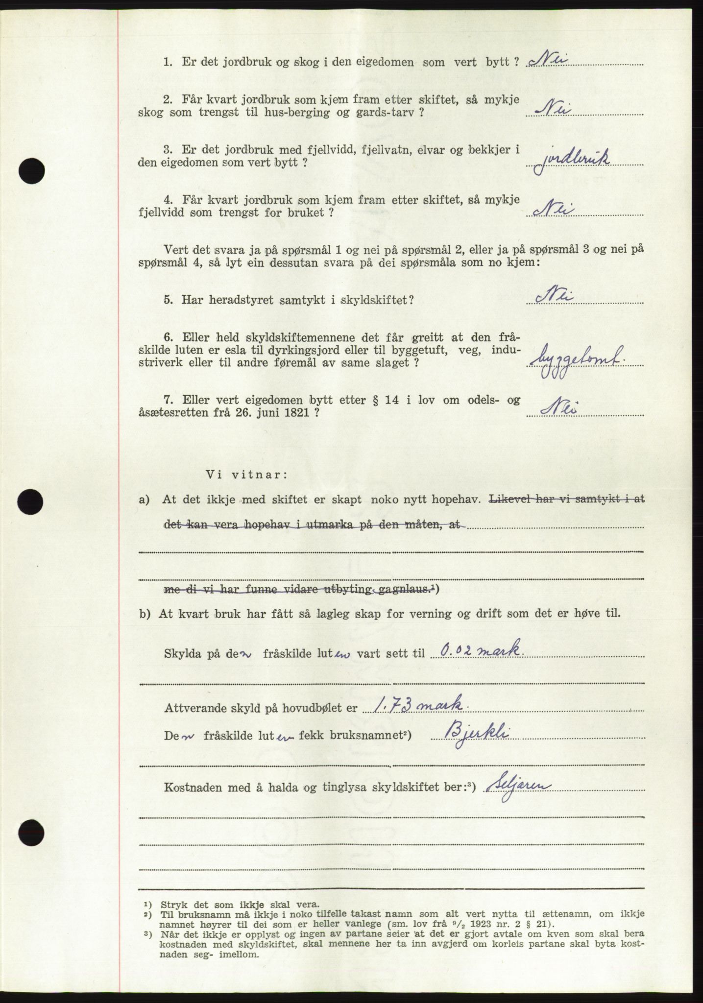 Søre Sunnmøre sorenskriveri, AV/SAT-A-4122/1/2/2C/L0095: Pantebok nr. 21A, 1953-1953, Dagboknr: 1275/1953