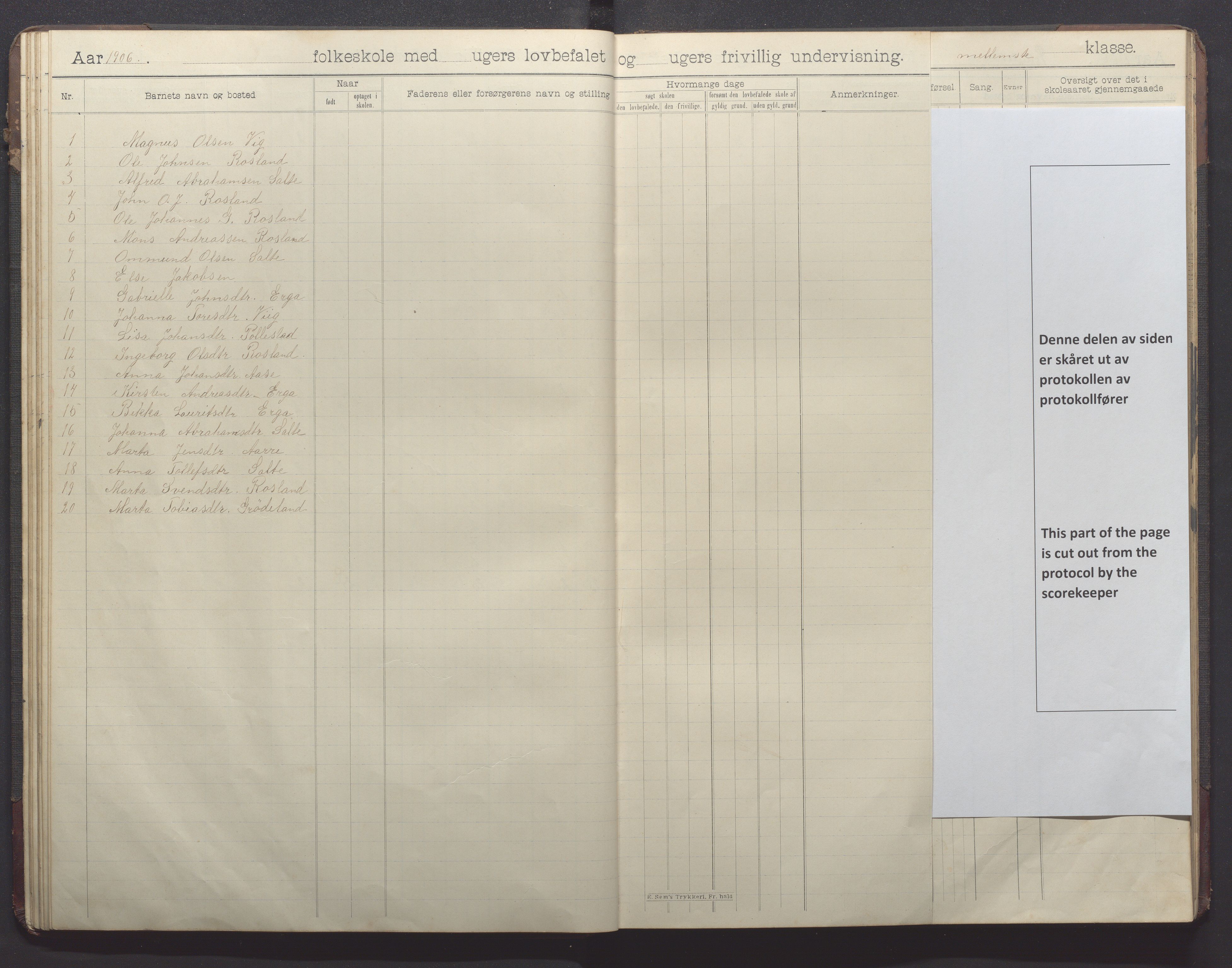 Klepp kommune - Pollestad skule, IKAR/K-100295/H/L0002: Skoleprotokoll, 1901-1916, s. 31