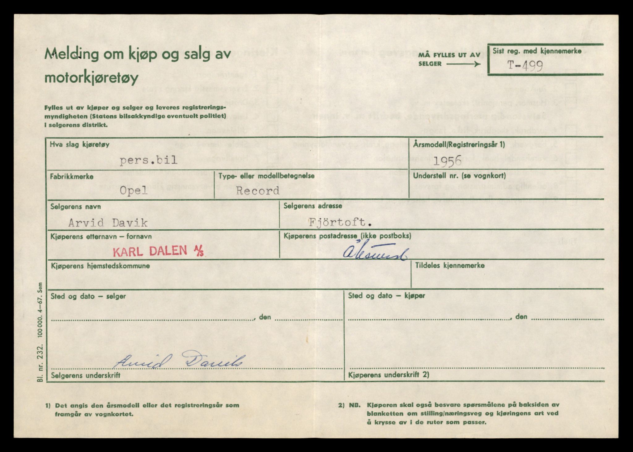 Møre og Romsdal vegkontor - Ålesund trafikkstasjon, SAT/A-4099/F/Fe/L0005: Registreringskort for kjøretøy T 443 - T 546, 1927-1998, s. 1413