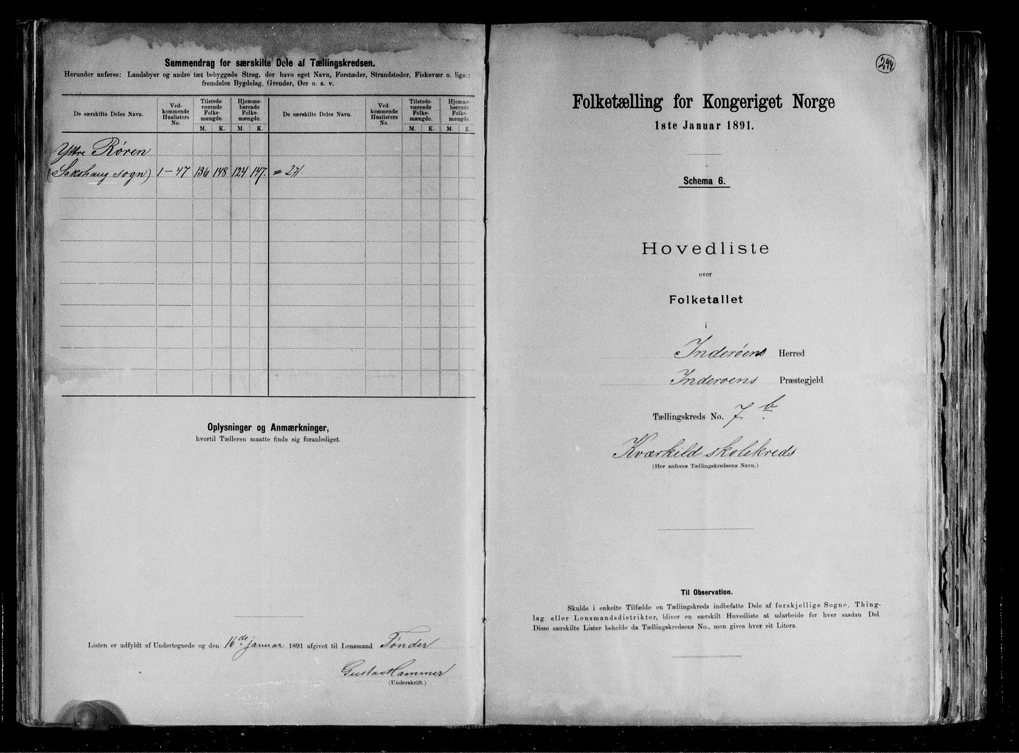 RA, Folketelling 1891 for 1729 Inderøy herred, 1891, s. 21