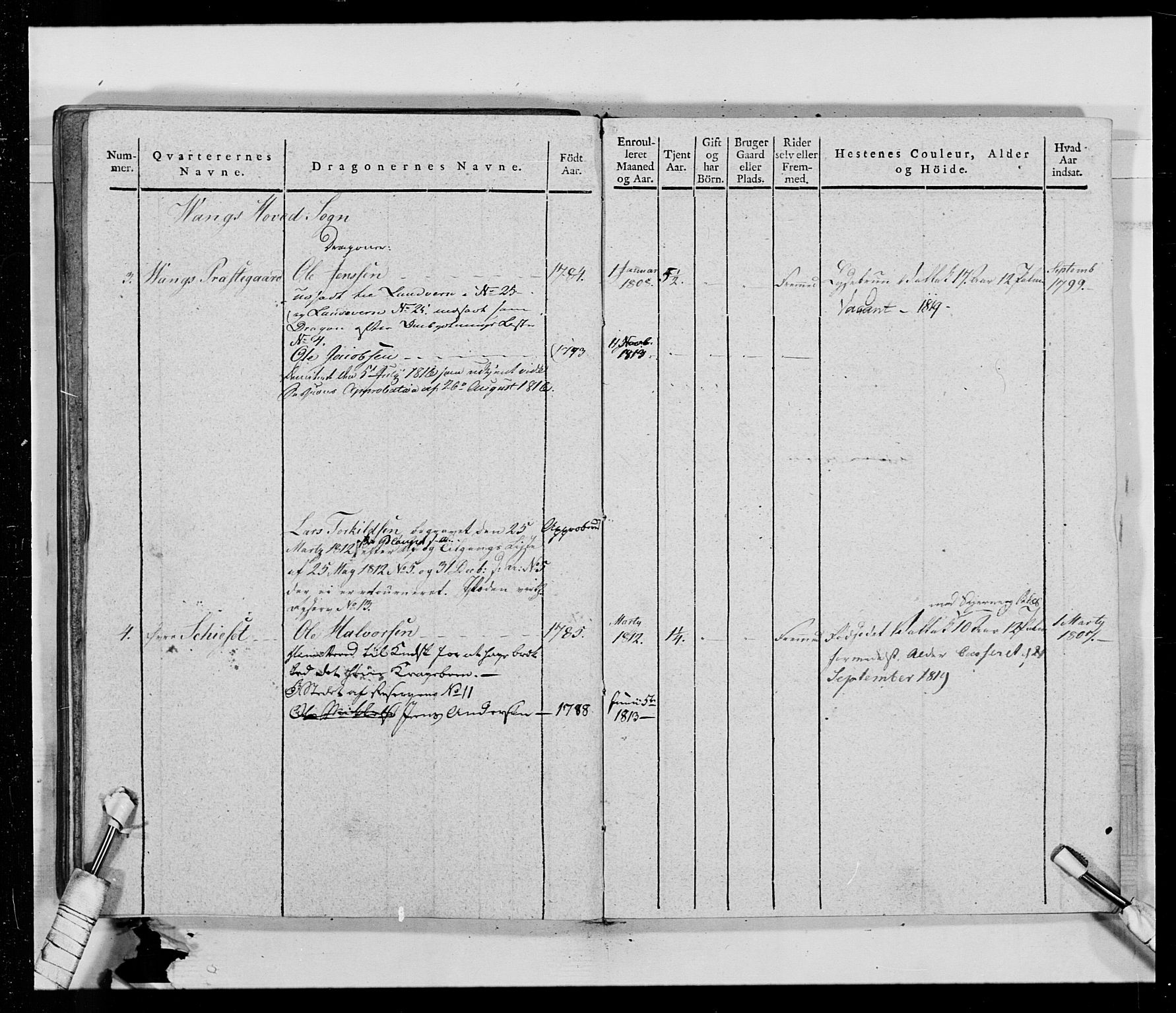 Generalitets- og kommissariatskollegiet, Det kongelige norske kommissariatskollegium, AV/RA-EA-5420/E/Eh/L0014: 3. Sønnafjelske dragonregiment, 1776-1813, s. 318