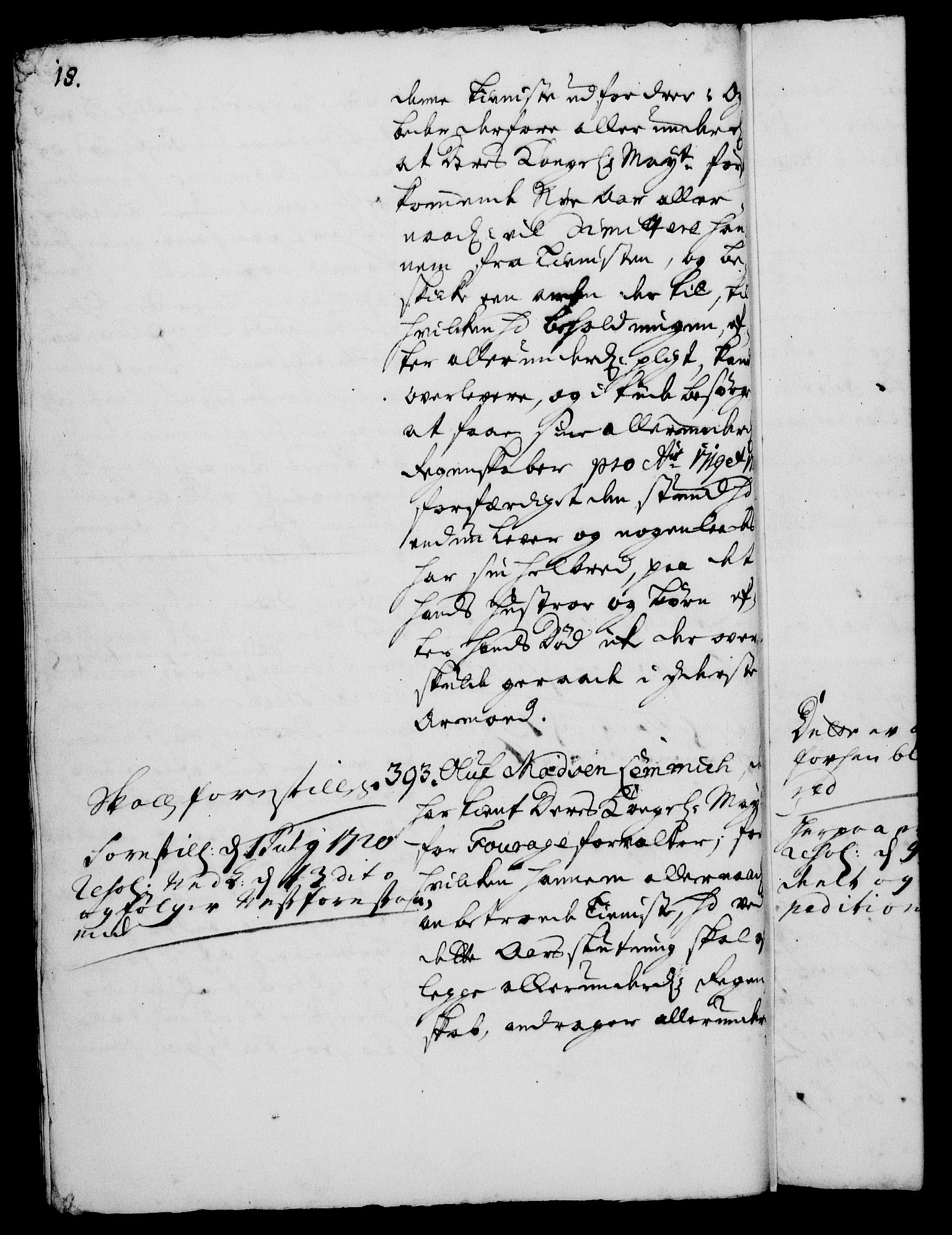 Rentekammeret, Kammerkanselliet, AV/RA-EA-3111/G/Gh/Gha/L0002: Norsk ekstraktmemorialprotokoll, sak. 376-599 (merket RK 53.47), 1720, s. 18