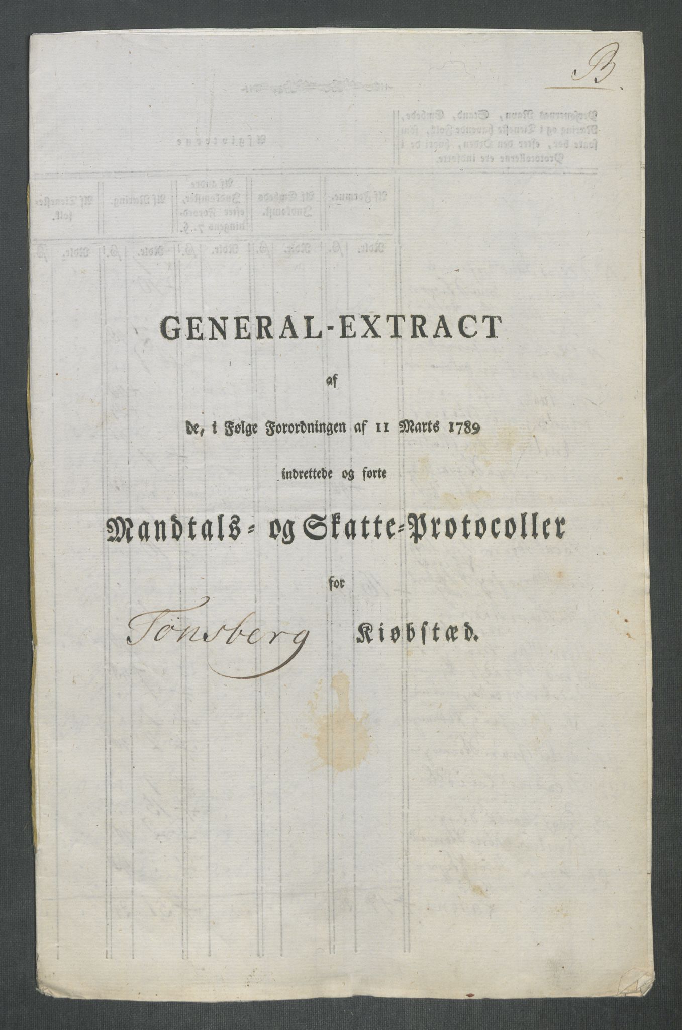 Rentekammeret inntil 1814, Reviderte regnskaper, Mindre regnskaper, AV/RA-EA-4068/Rf/Rfe/L0053: Trondheim. Tønsberg, Valdres fogderi, 1789, s. 280