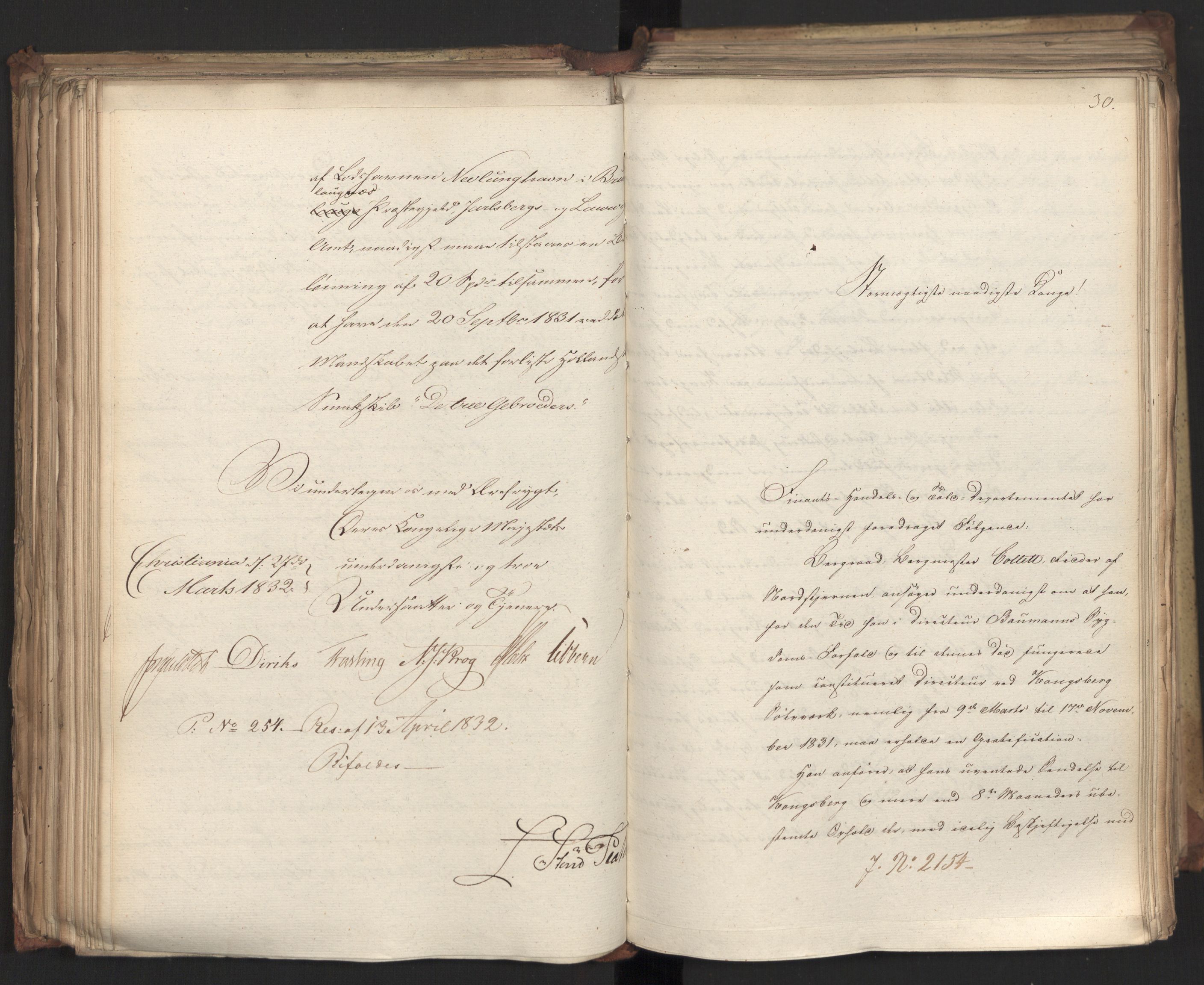 Statsrådsavdelingen i Stockholm, AV/RA-S-1003/D/Da/L0077: Regjeringsinnstillinger nr. 2100-2259, 1832, s. 193