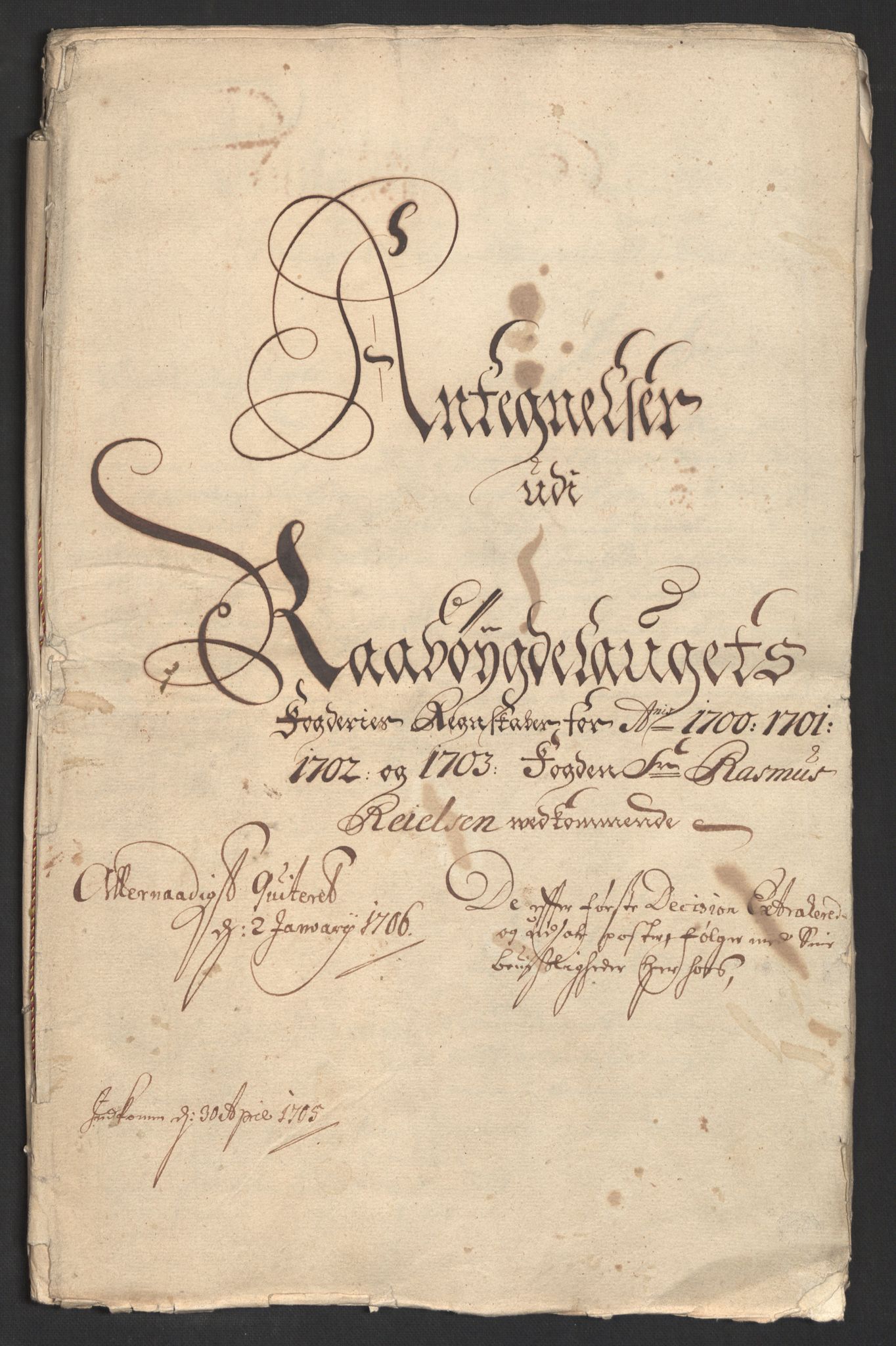 Rentekammeret inntil 1814, Reviderte regnskaper, Fogderegnskap, RA/EA-4092/R40/L2447: Fogderegnskap Råbyggelag, 1703-1705, s. 116