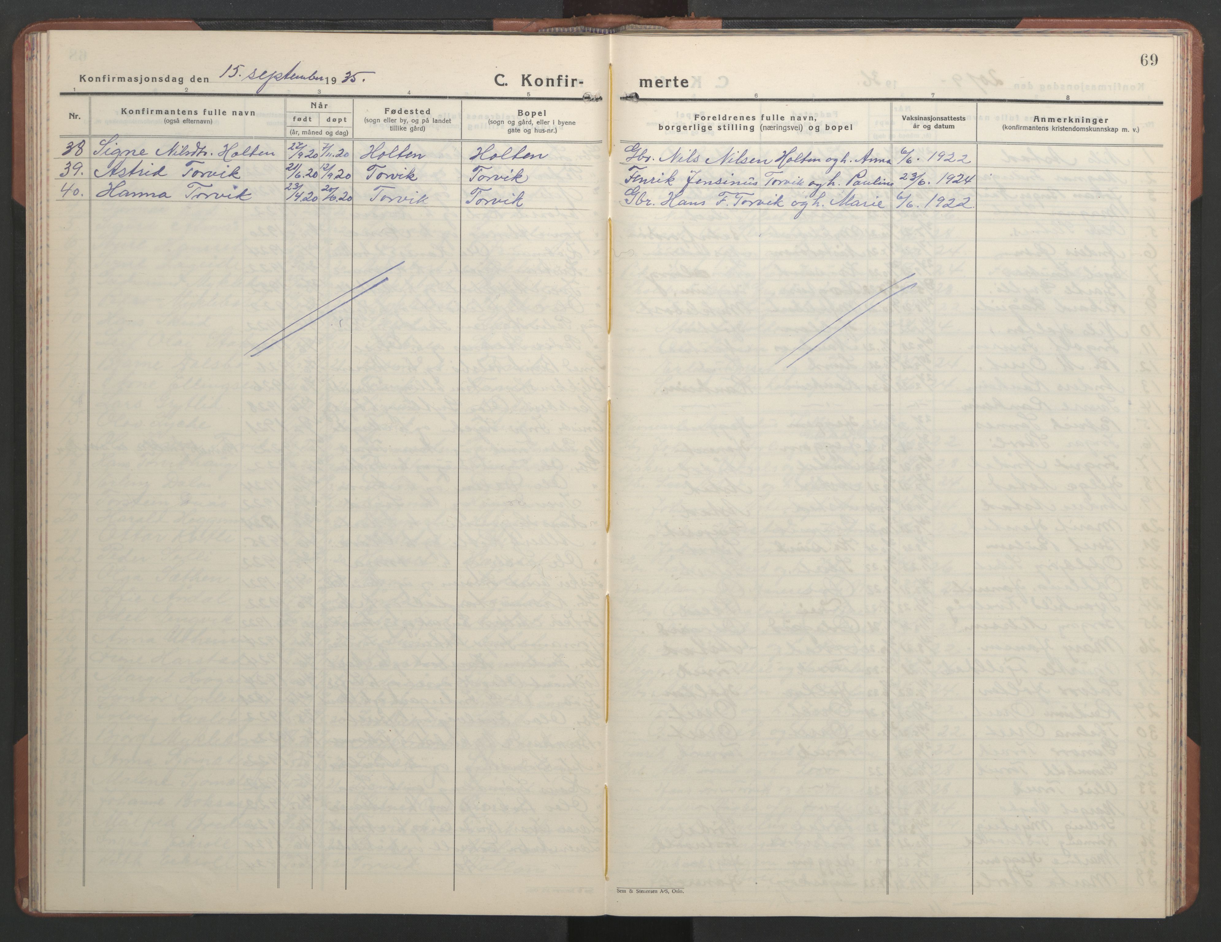 Ministerialprotokoller, klokkerbøker og fødselsregistre - Møre og Romsdal, AV/SAT-A-1454/584/L0971: Klokkerbok nr. 584C04, 1933-1946, s. 69