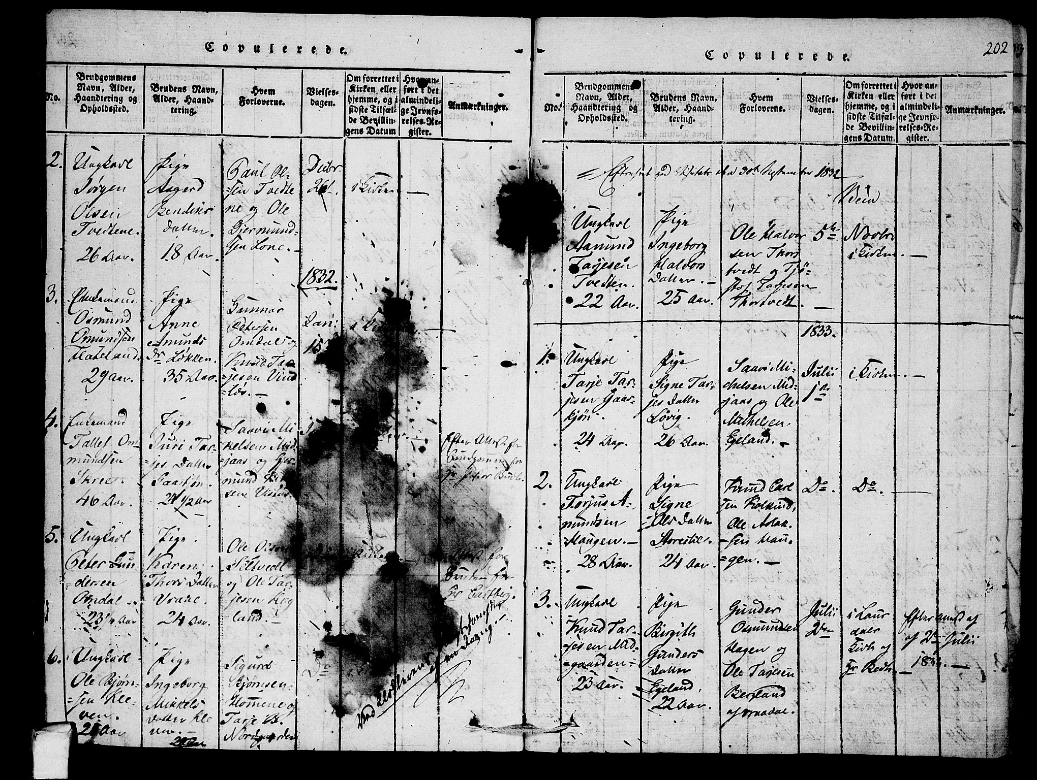 Mo kirkebøker, AV/SAKO-A-286/F/Fb/L0001: Ministerialbok nr. II 1, 1814-1844, s. 202