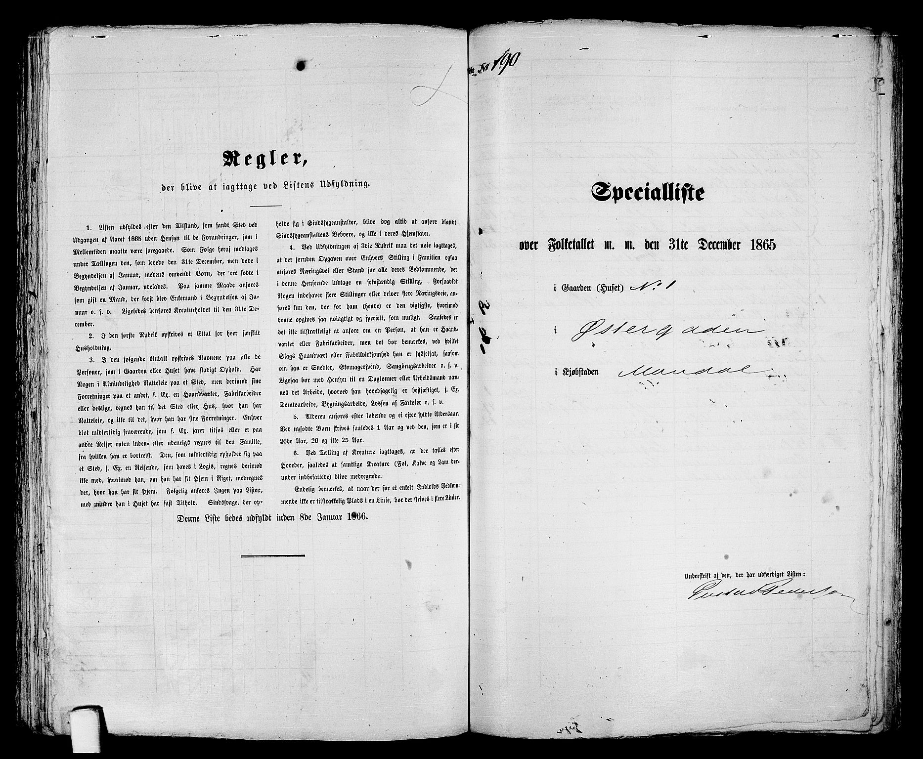 RA, Folketelling 1865 for 1002B Mandal prestegjeld, Mandal ladested, 1865, s. 382