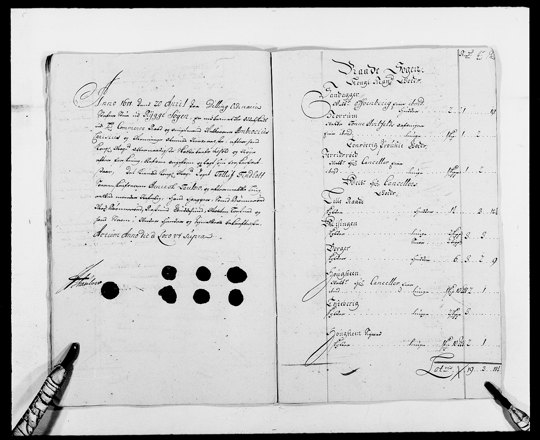 Rentekammeret inntil 1814, Reviderte regnskaper, Fogderegnskap, AV/RA-EA-4092/R02/L0106: Fogderegnskap Moss og Verne kloster, 1688-1691, s. 110