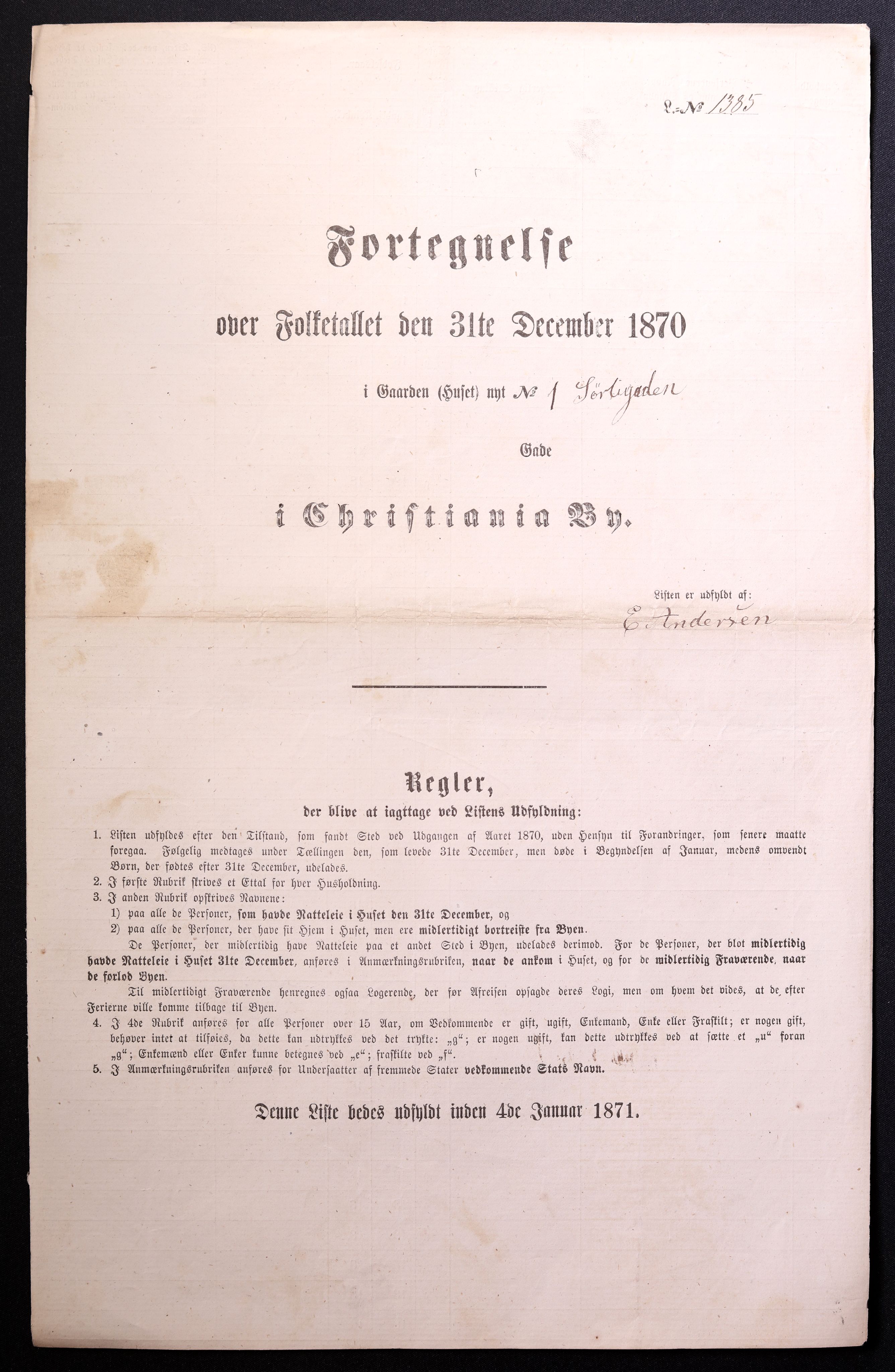 RA, Folketelling 1870 for 0301 Kristiania kjøpstad, 1870, s. 4117