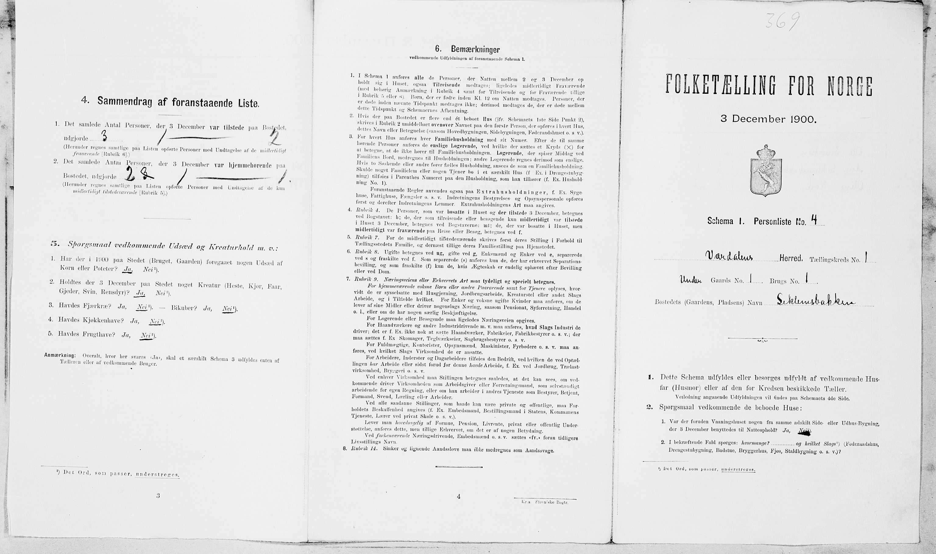 SAT, Folketelling 1900 for 1721 Verdal herred, 1900, s. 155