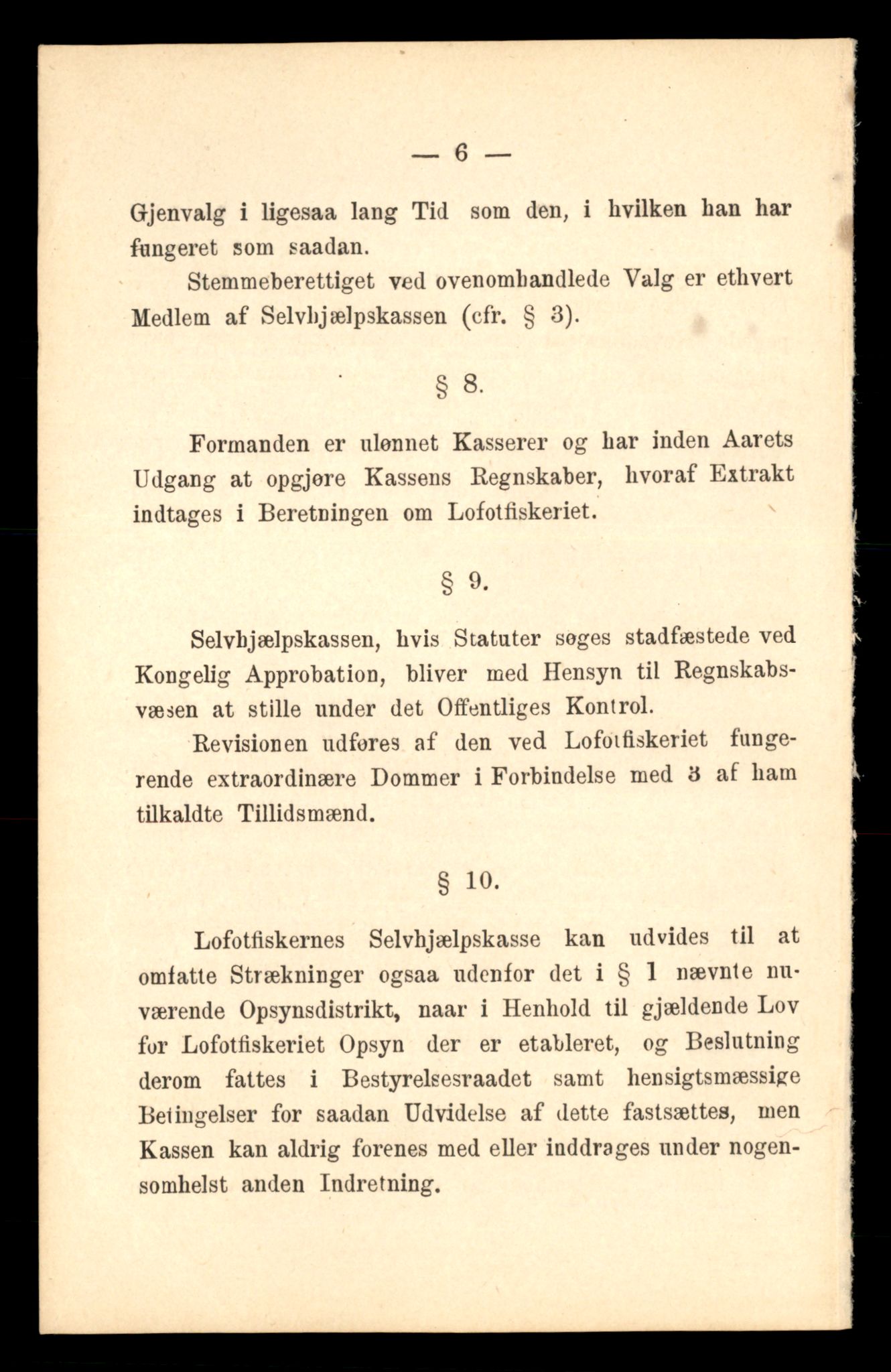 Oppsynssjefen ved Lofotfisket, AV/SAT-A-6224/D/L0178: Lofotfiskernes Selvhjelpskasse, 1880-1906, s. 498