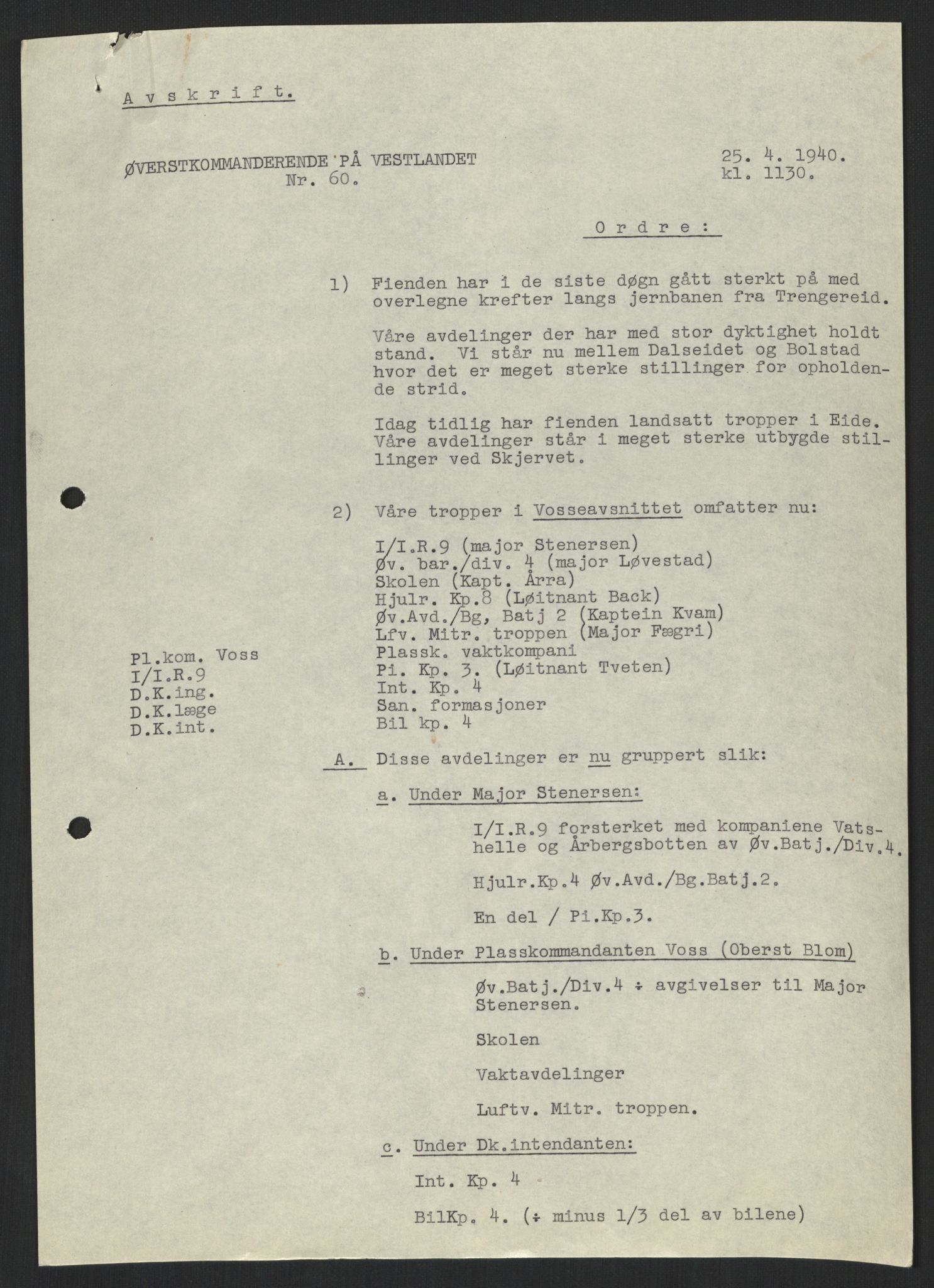 Forsvaret, Forsvarets krigshistoriske avdeling, AV/RA-RAFA-2017/Y/Yb/L0099: II-C-11-400  -  4. Divisjon., 1940, s. 62