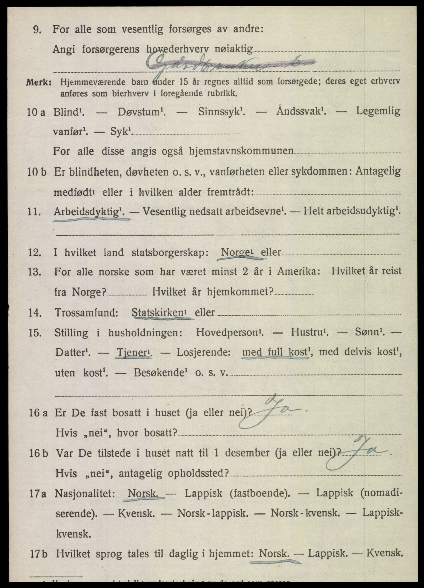 SAT, Folketelling 1920 for 1731 Sparbu herred, 1920, s. 1952