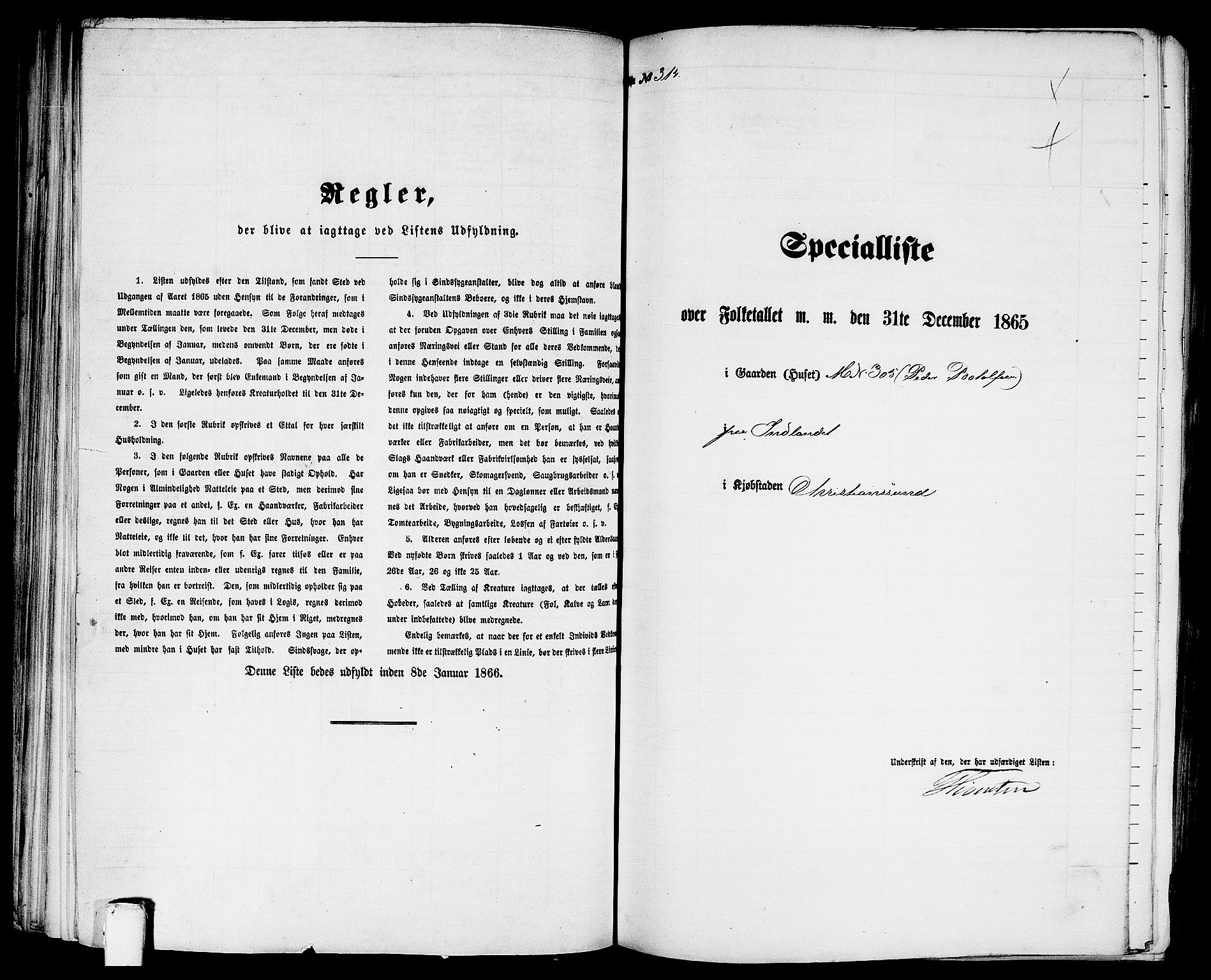 RA, Folketelling 1865 for 1503B Kristiansund prestegjeld, Kristiansund kjøpstad, 1865, s. 641