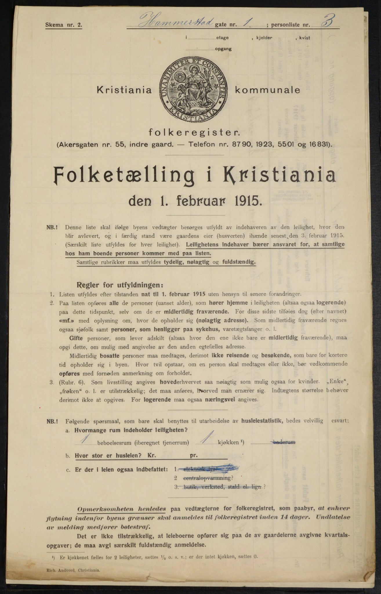 OBA, Kommunal folketelling 1.2.1915 for Kristiania, 1915, s. 34142