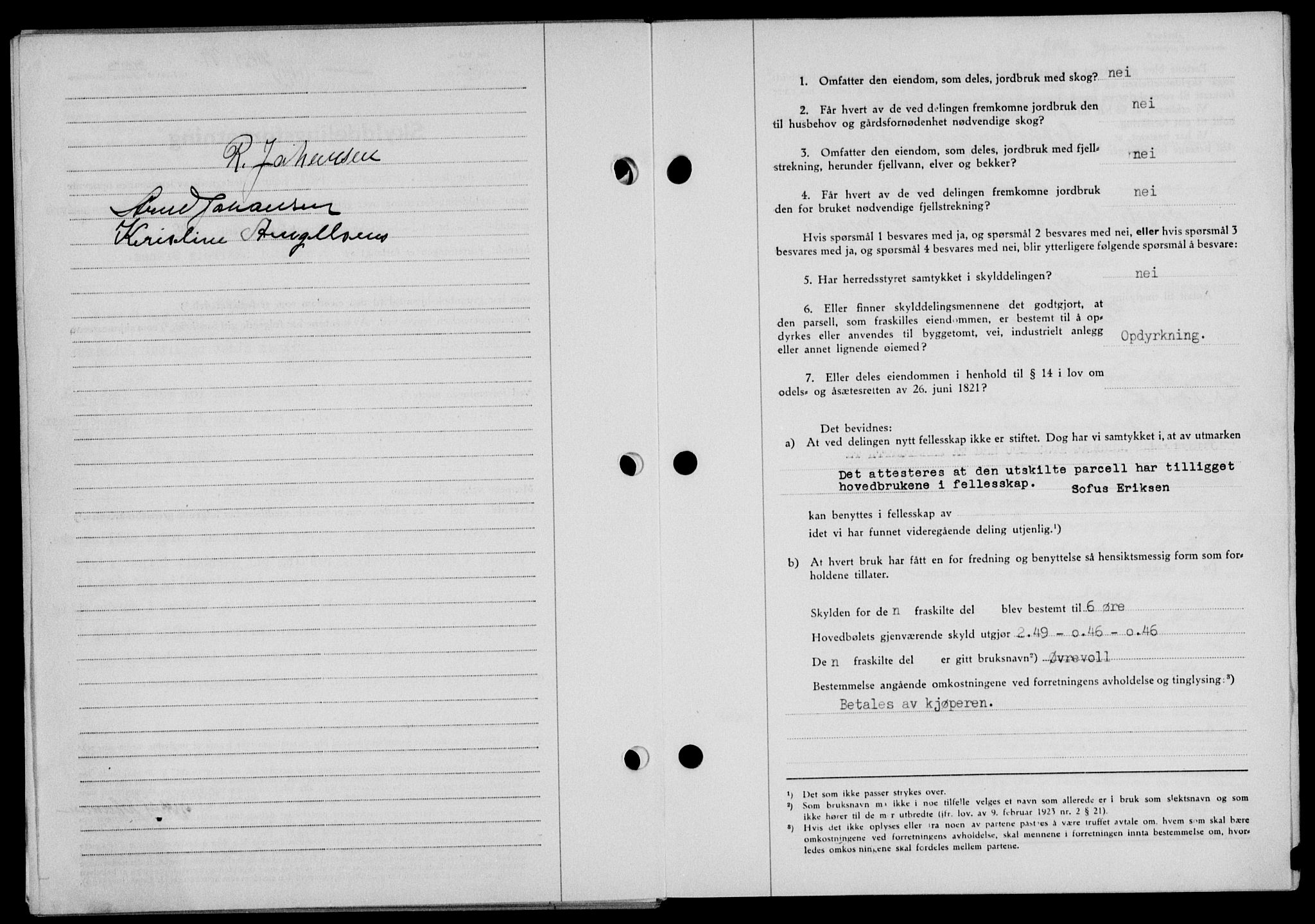 Lofoten sorenskriveri, SAT/A-0017/1/2/2C/L0006a: Pantebok nr. 6a, 1939-1939, Dagboknr: 2489/1939