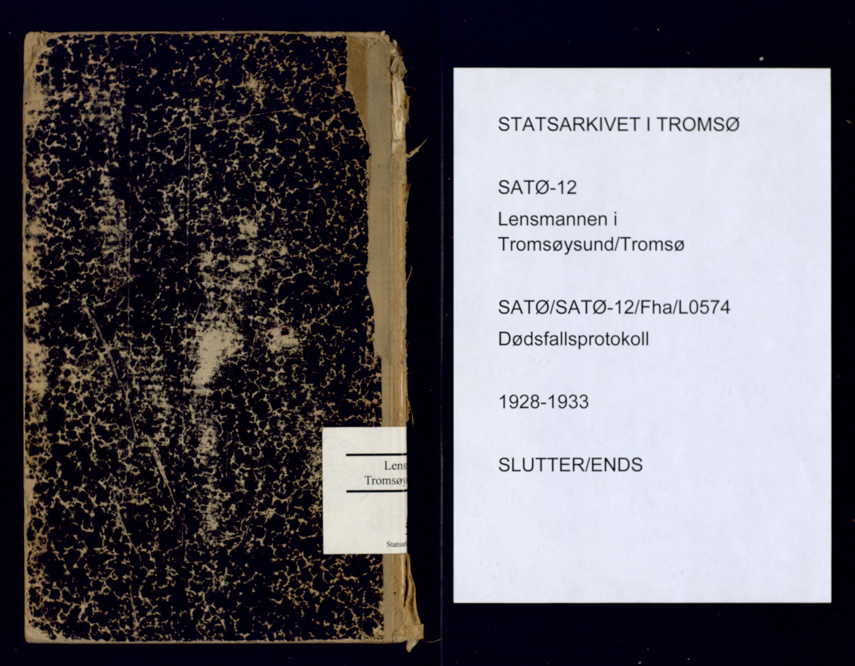 Tromsøysund lensmannskontor, SATØ/SATØ-12/F/Fh/Fha/L0574: Dødsfallsprotokoller, 1928-1933