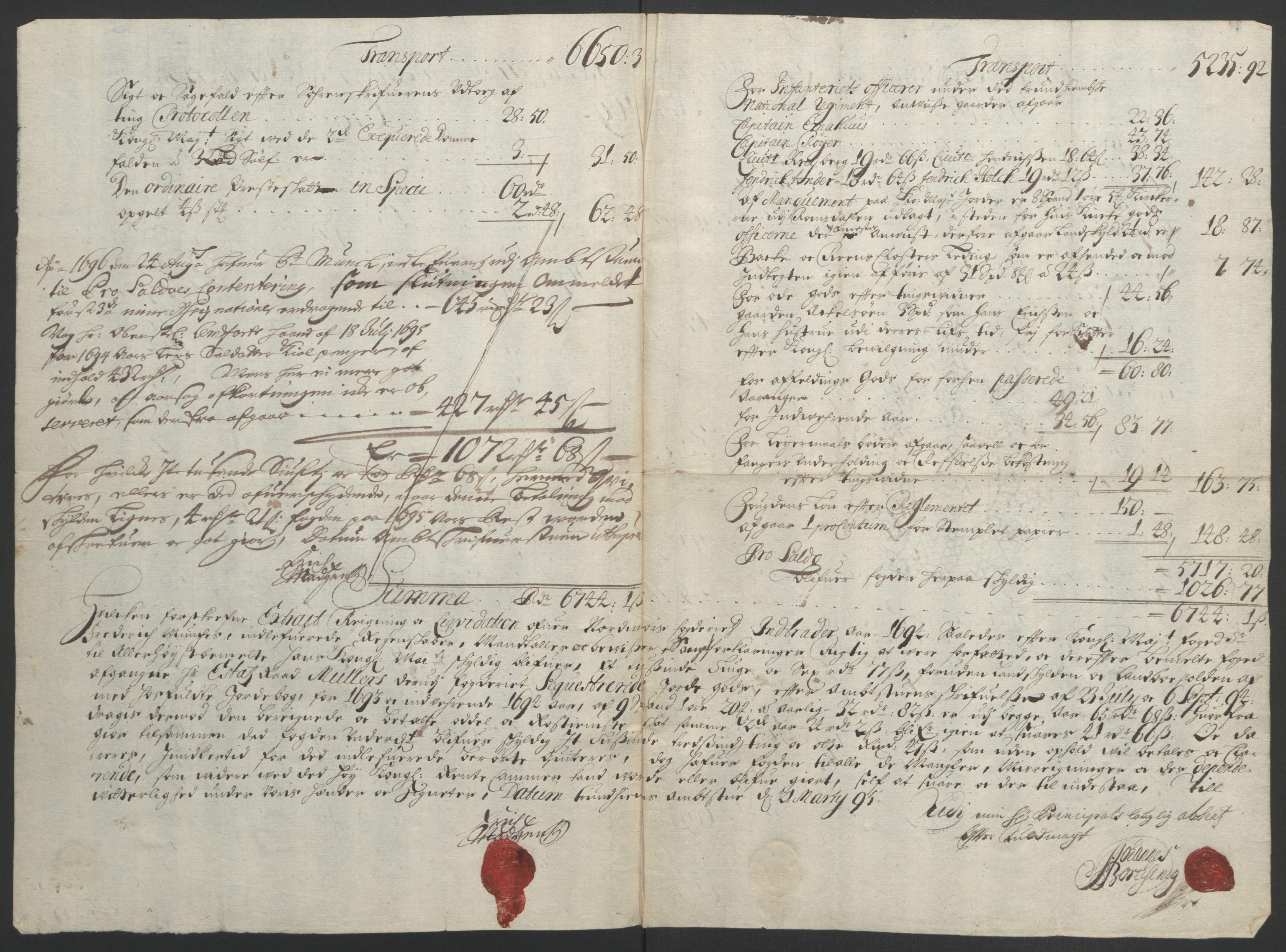 Rentekammeret inntil 1814, Reviderte regnskaper, Fogderegnskap, RA/EA-4092/R56/L3736: Fogderegnskap Nordmøre, 1694-1696, s. 179