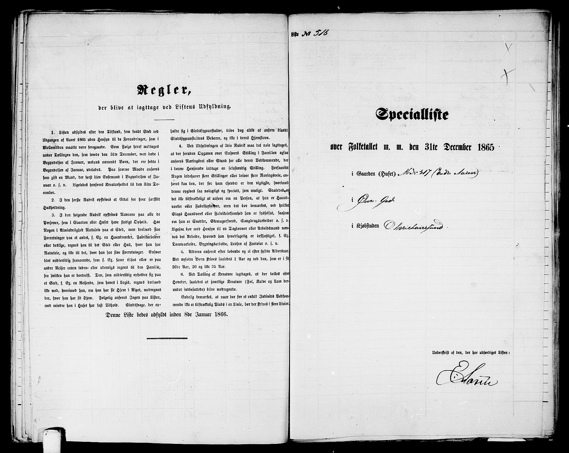 RA, Folketelling 1865 for 1503B Kristiansund prestegjeld, Kristiansund kjøpstad, 1865, s. 1053