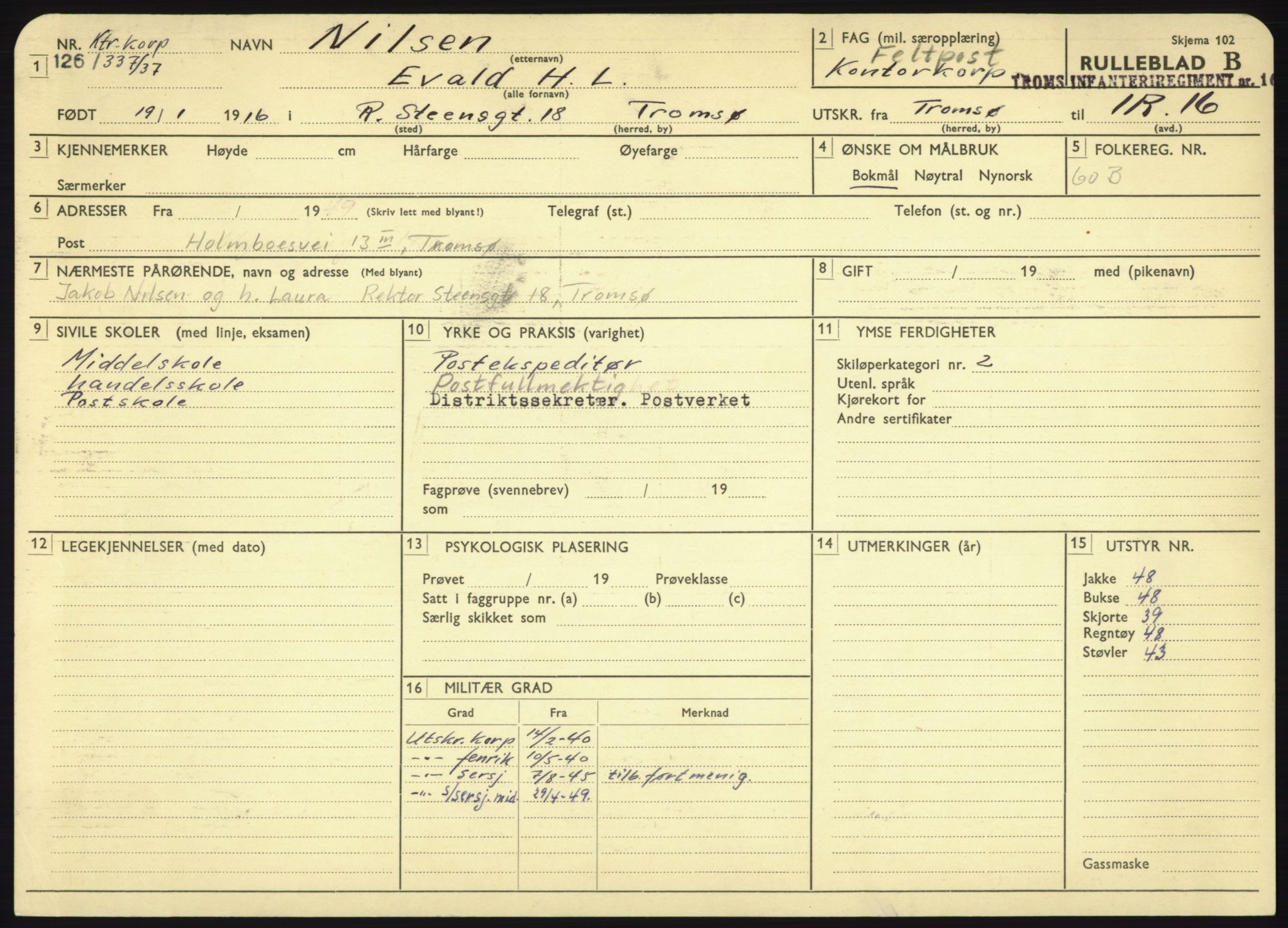 Forsvaret, Troms infanteriregiment nr. 16, AV/RA-RAFA-3146/P/Pa/L0021: Rulleblad for regimentets menige mannskaper, årsklasse 1937, 1937, s. 849