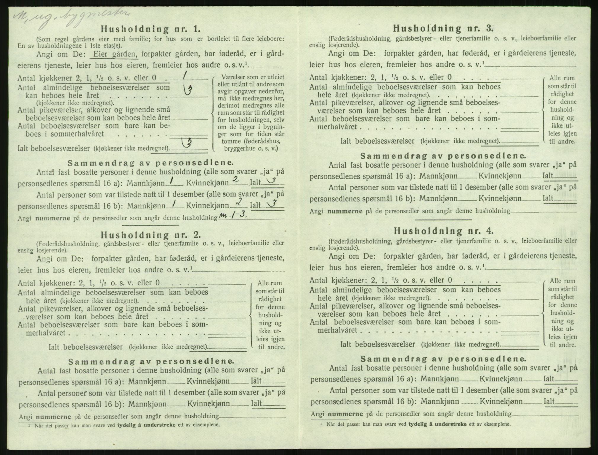 SAK, Folketelling 1920 for 0914 Holt herred, 1920, s. 1349