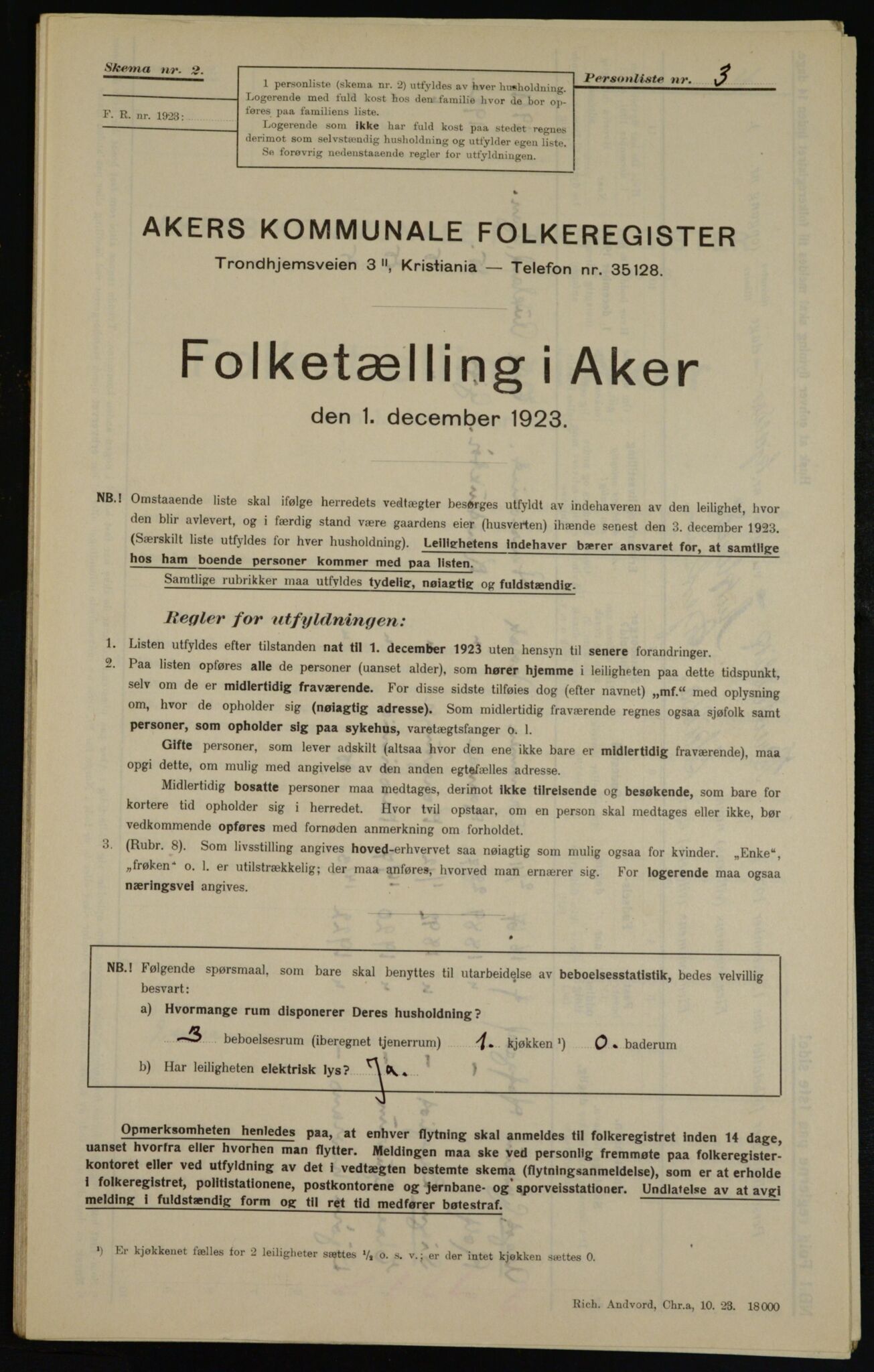 , Kommunal folketelling 1.12.1923 for Aker, 1923, s. 37049