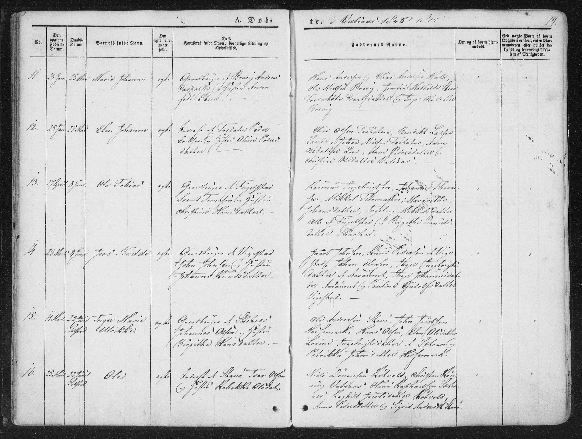 Ministerialprotokoller, klokkerbøker og fødselsregistre - Nordland, AV/SAT-A-1459/810/L0144: Ministerialbok nr. 810A07 /1, 1841-1862, s. 19