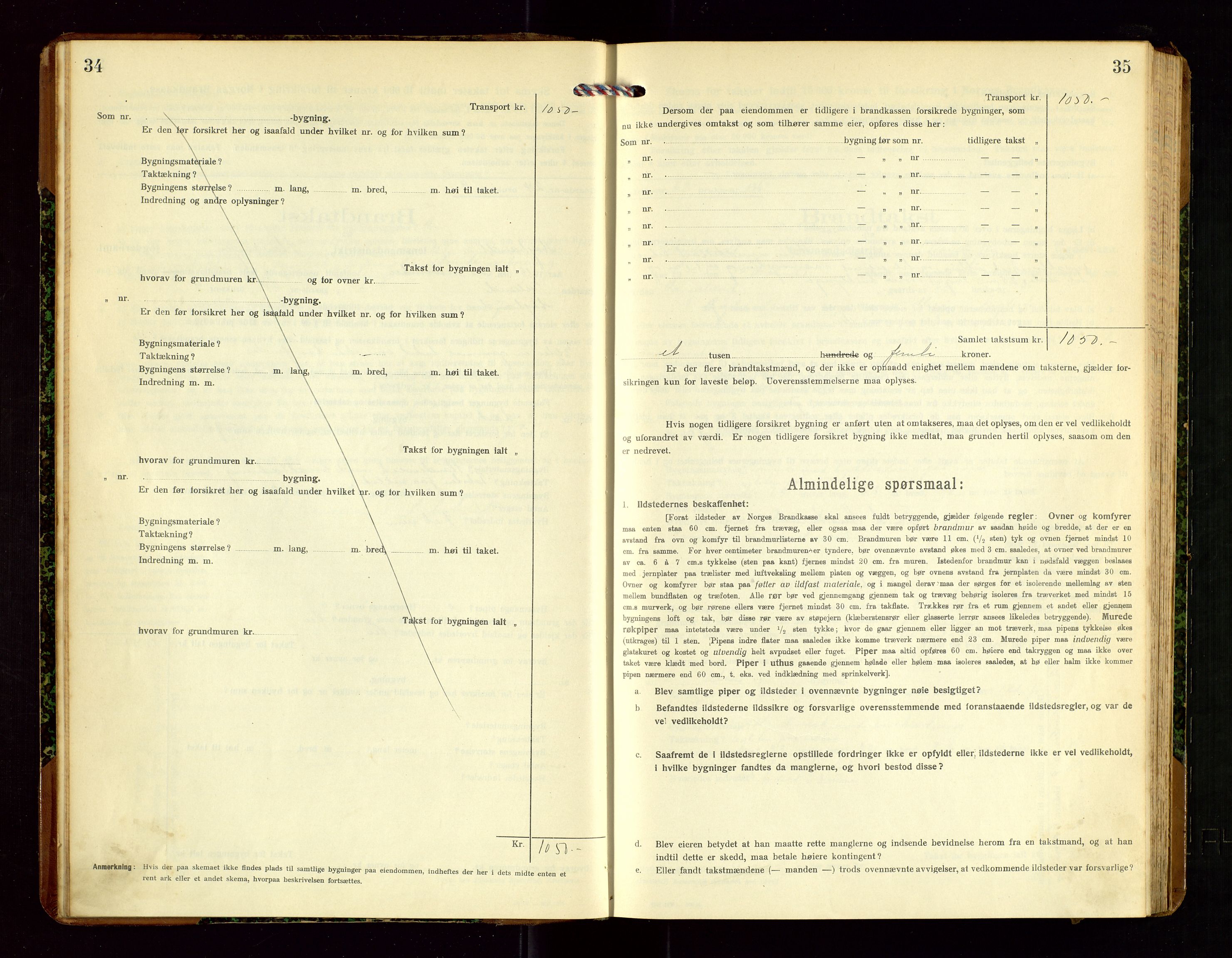 Høyland/Sandnes lensmannskontor, AV/SAST-A-100166/Gob/L0003: "Brandtakstprotokol", 1918-1924, s. 34-35