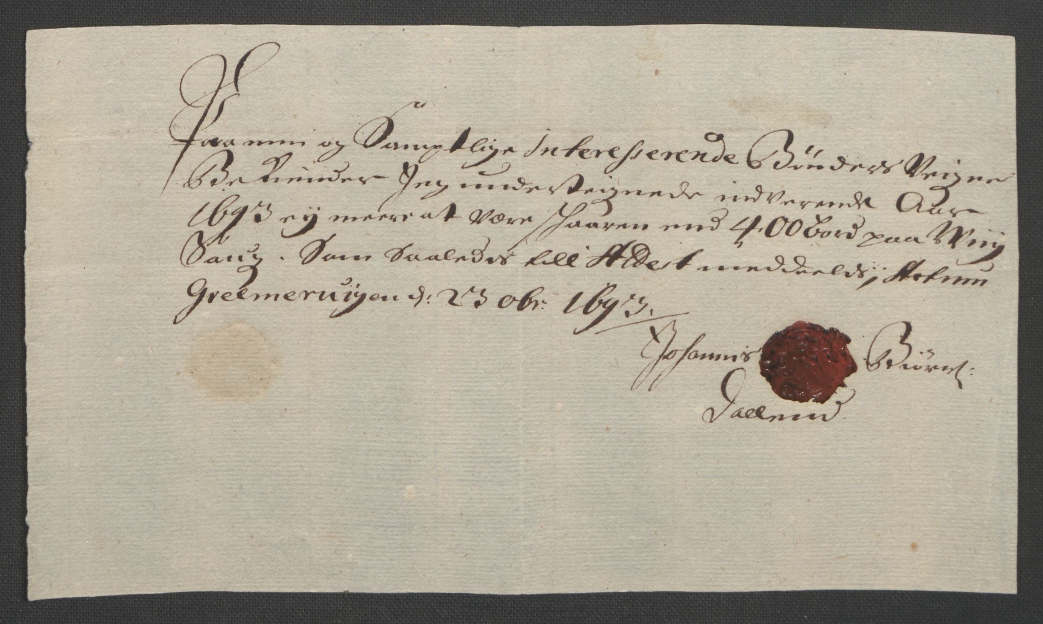 Rentekammeret inntil 1814, Reviderte regnskaper, Fogderegnskap, AV/RA-EA-4092/R48/L2974: Fogderegnskap Sunnhordland og Hardanger, 1693, s. 81