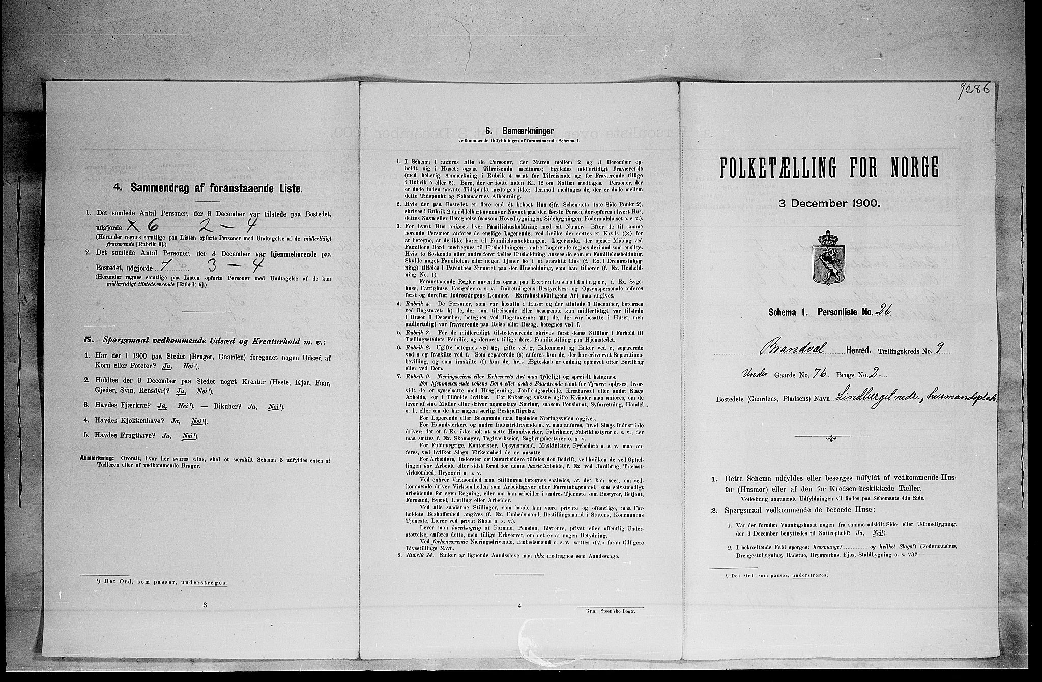 SAH, Folketelling 1900 for 0422 Brandval herred, 1900, s. 1193