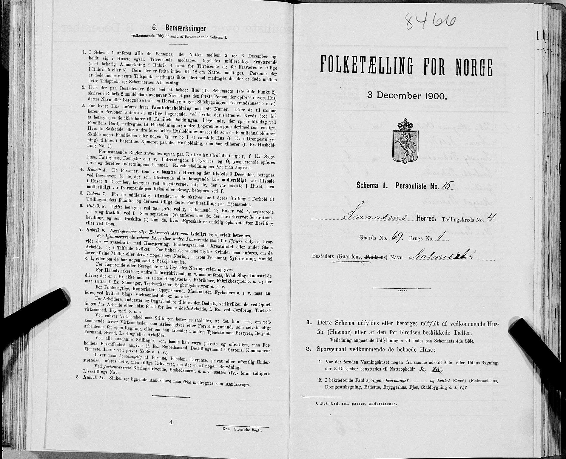 SAT, Folketelling 1900 for 1736 Snåsa herred, 1900, s. 882
