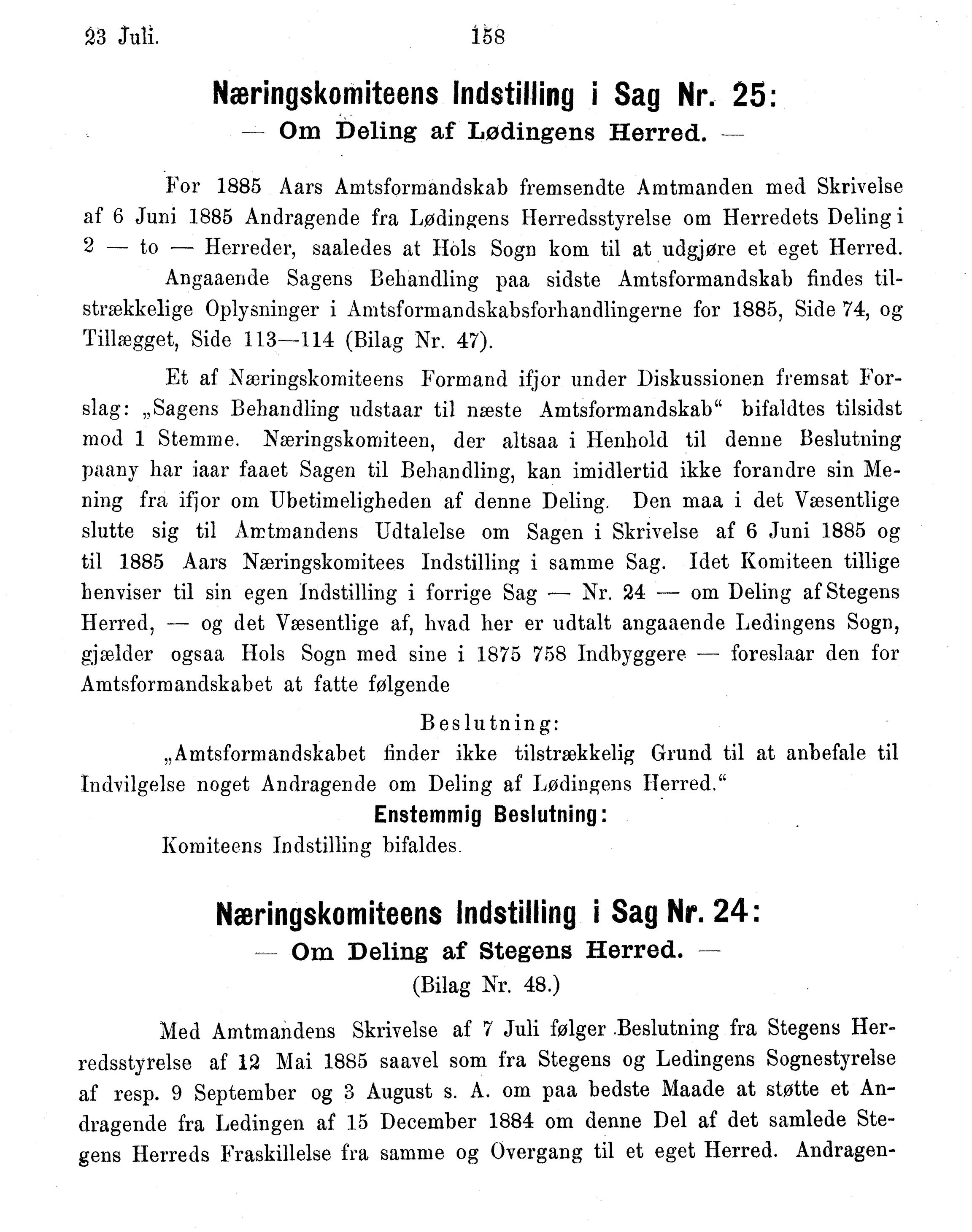 Nordland Fylkeskommune. Fylkestinget, AIN/NFK-17/176/A/Ac/L0015: Fylkestingsforhandlinger 1886-1890, 1886-1890