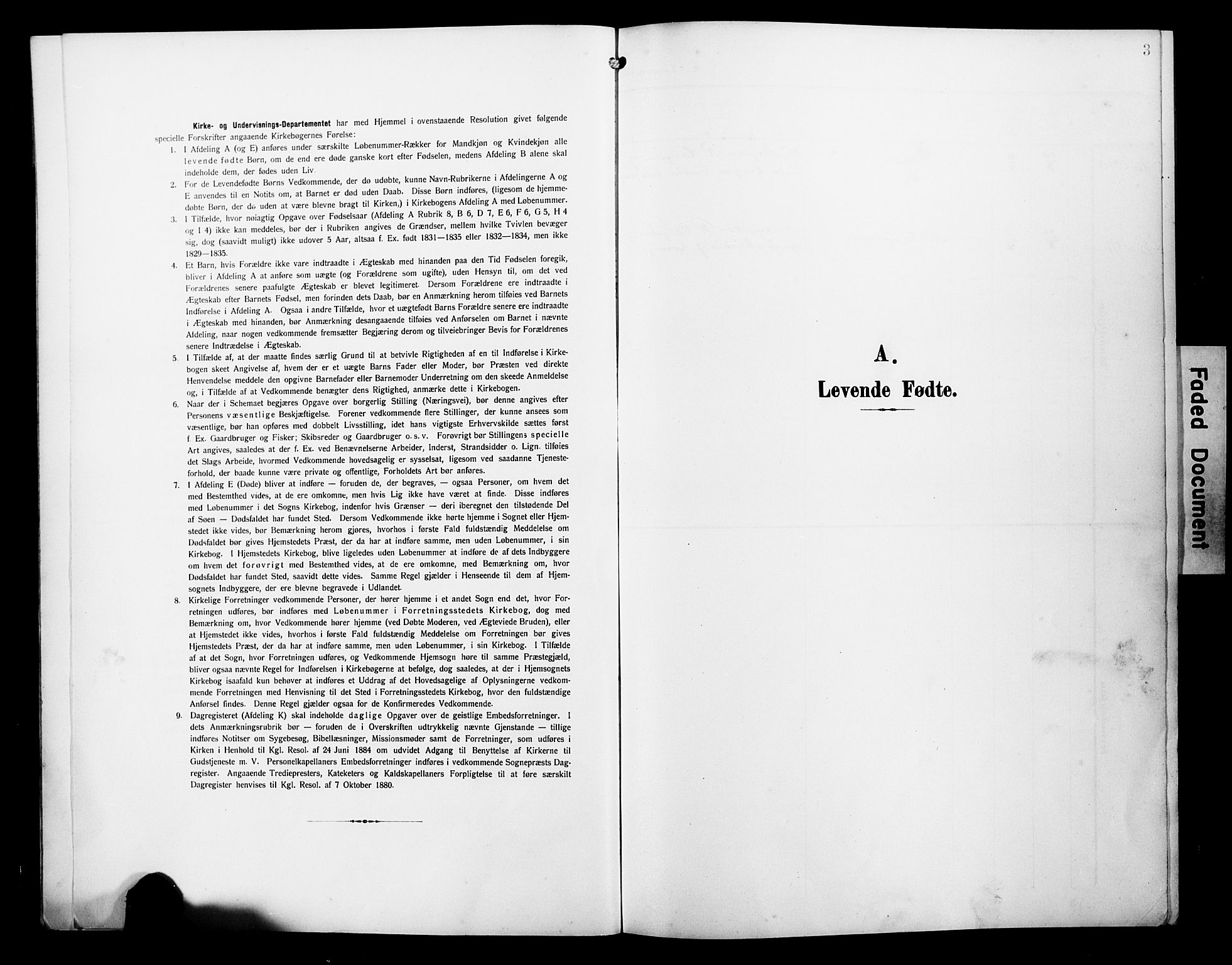 Arkivreferanse mangler*, SAB/-: Ministerialbok nr. A 1, 1907-1928, s. 3