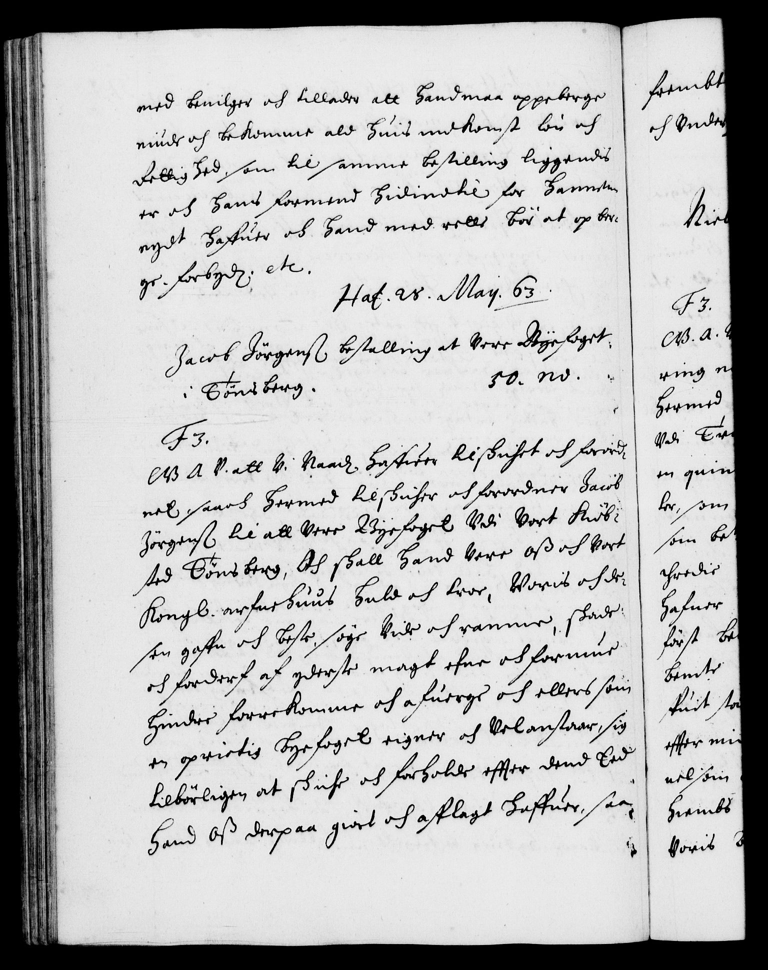 Danske Kanselli 1572-1799, RA/EA-3023/F/Fc/Fca/Fcaa/L0010: Norske registre (mikrofilm), 1660-1670, s. 315b