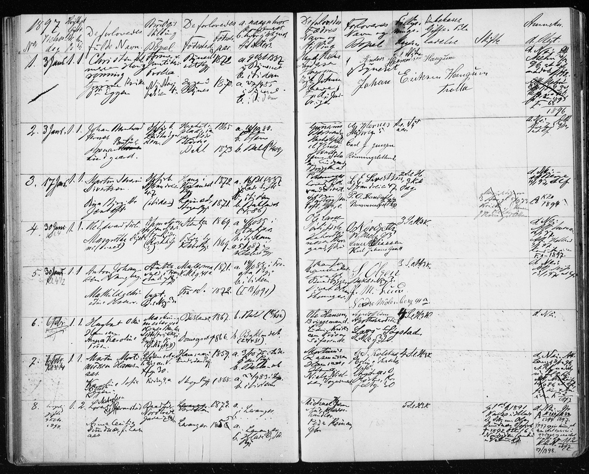 Ministerialprotokoller, klokkerbøker og fødselsregistre - Sør-Trøndelag, AV/SAT-A-1456/604/L0191: Ministerialbok nr. 604A12, 1892-1900