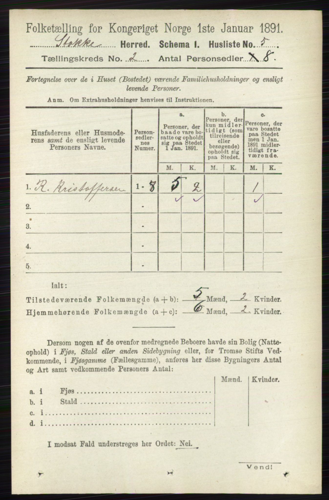 RA, Folketelling 1891 for 0720 Stokke herred, 1891, s. 867