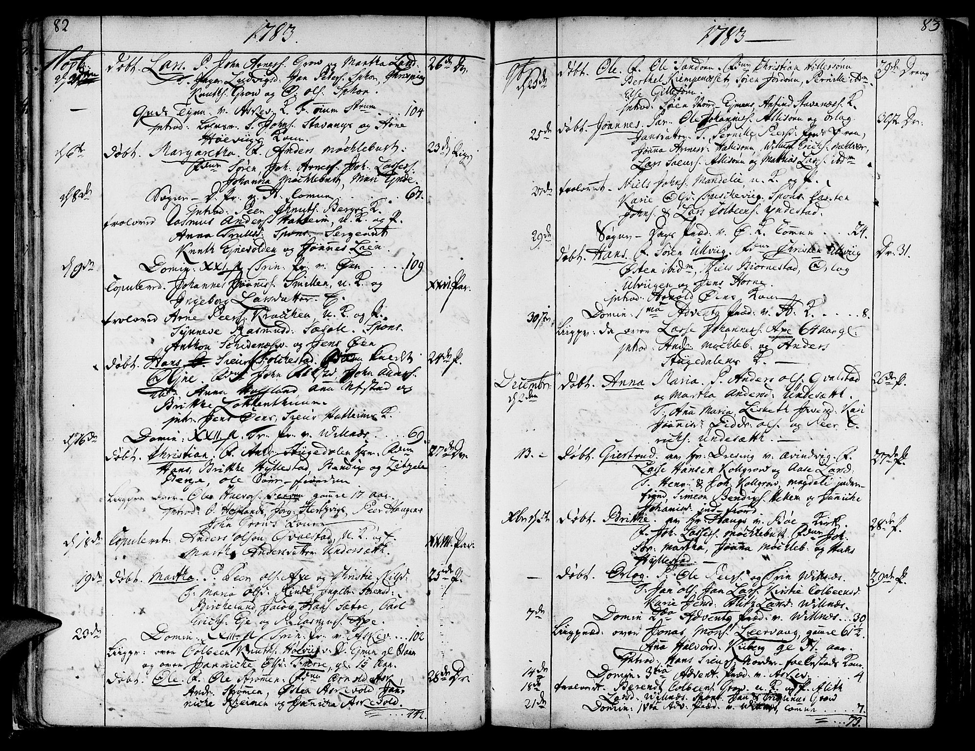 Askvoll sokneprestembete, AV/SAB-A-79501/H/Haa/Haaa/L0009: Ministerialbok nr. A 9, 1776-1821, s. 82-83