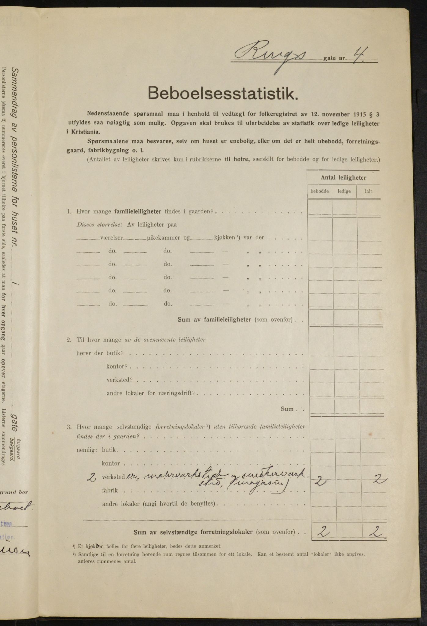 OBA, Kommunal folketelling 1.2.1916 for Kristiania, 1916, s. 85343