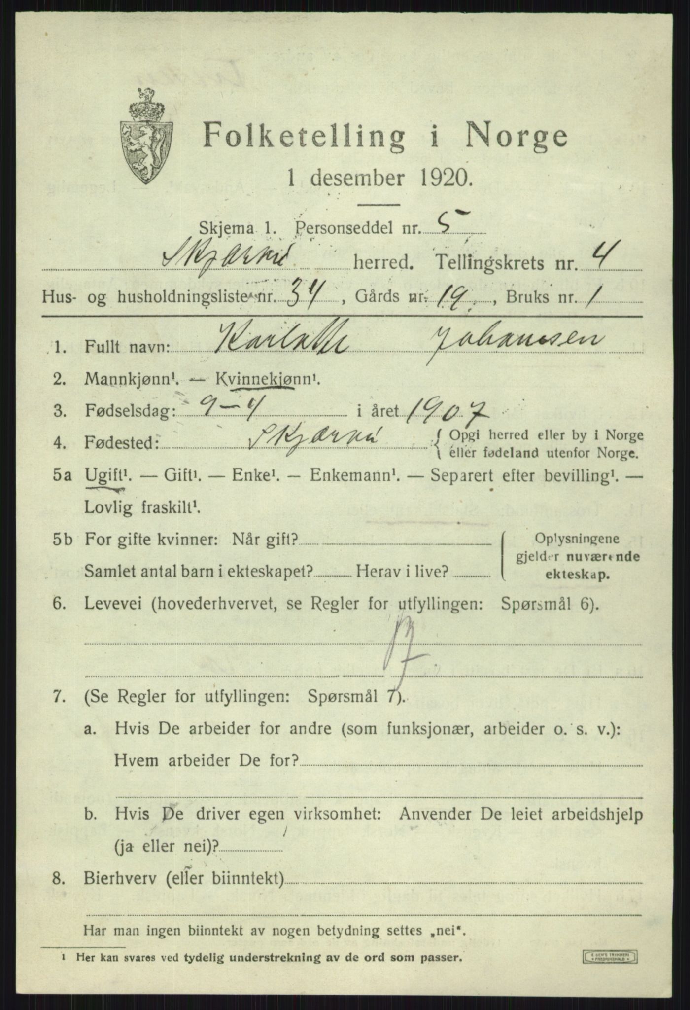 SATØ, Folketelling 1920 for 1941 Skjervøy herred, 1920, s. 2893